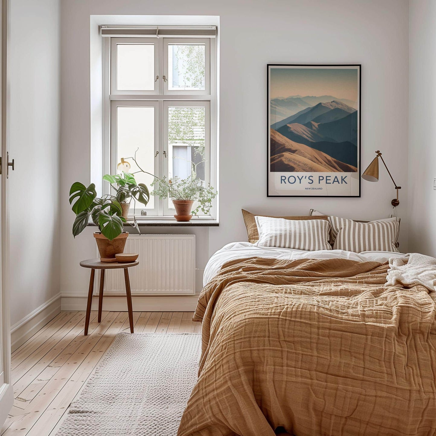 Roys Peak Poster - New Zealand Travel Art - Receding Mountain Landscape Home Decor