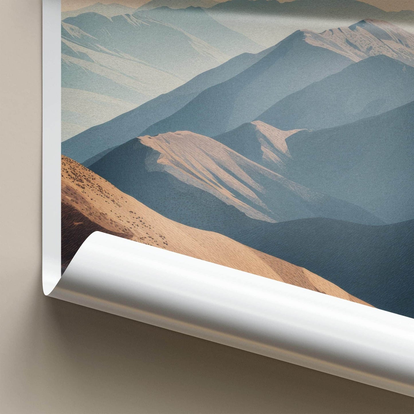 Roys Peak Poster - New Zealand Travel Art - Receding Mountain Landscape Home Decor