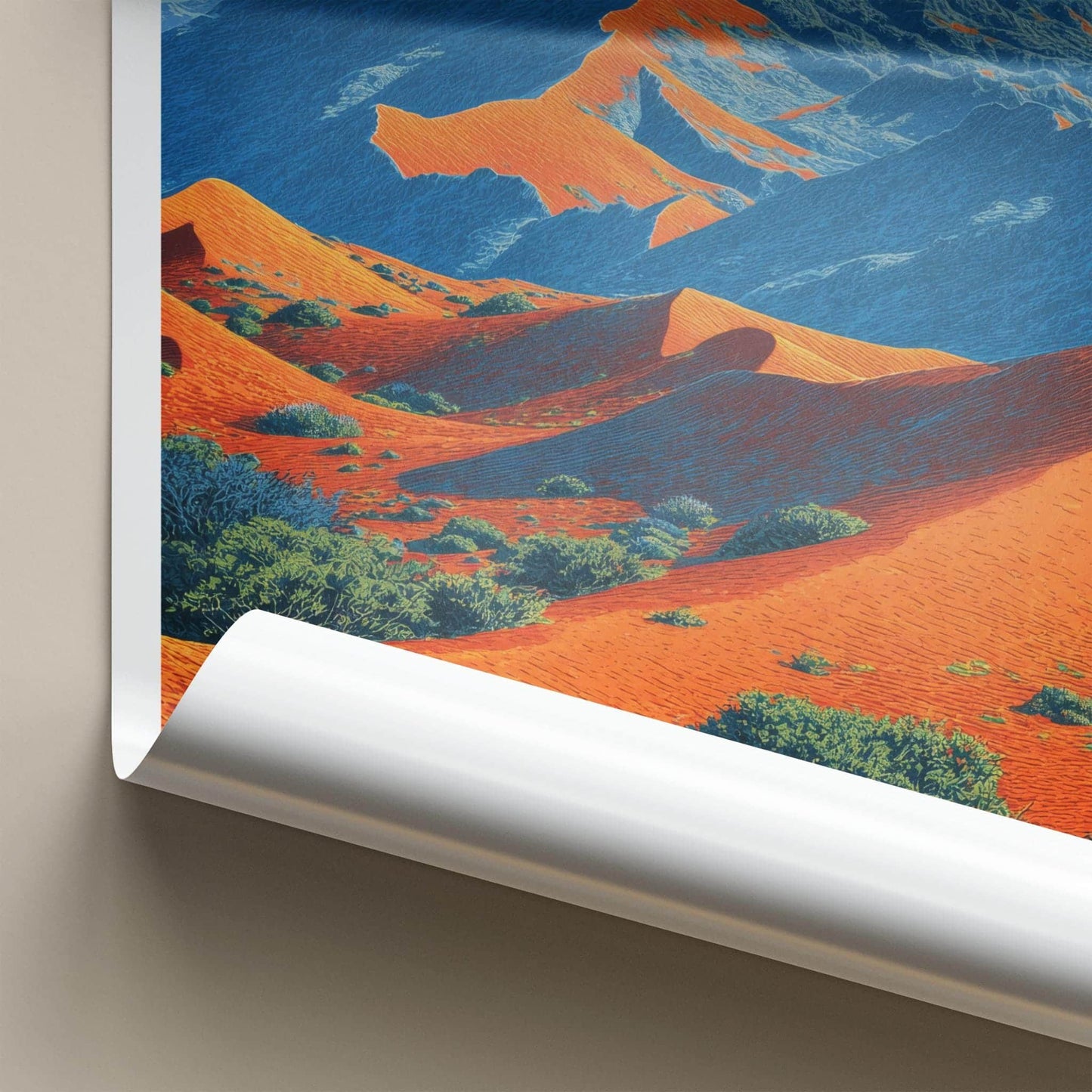 Rub Al Khali Poster - Saudi Arabia Travel Art - Vibrant Desert Scene Home Decor