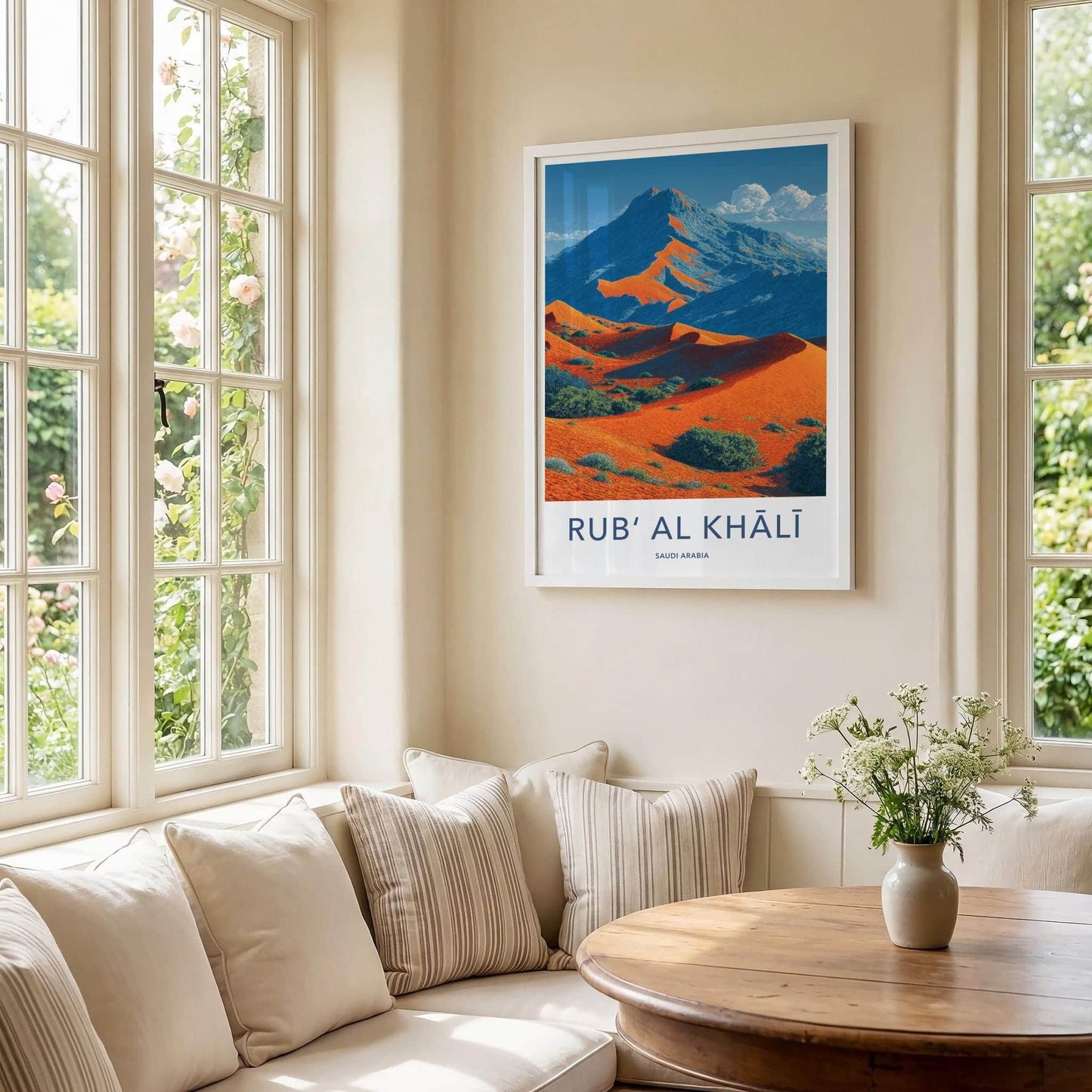 Rub Al Khali Poster - Saudi Arabia Travel Art - Vibrant Desert Scene Home Decor