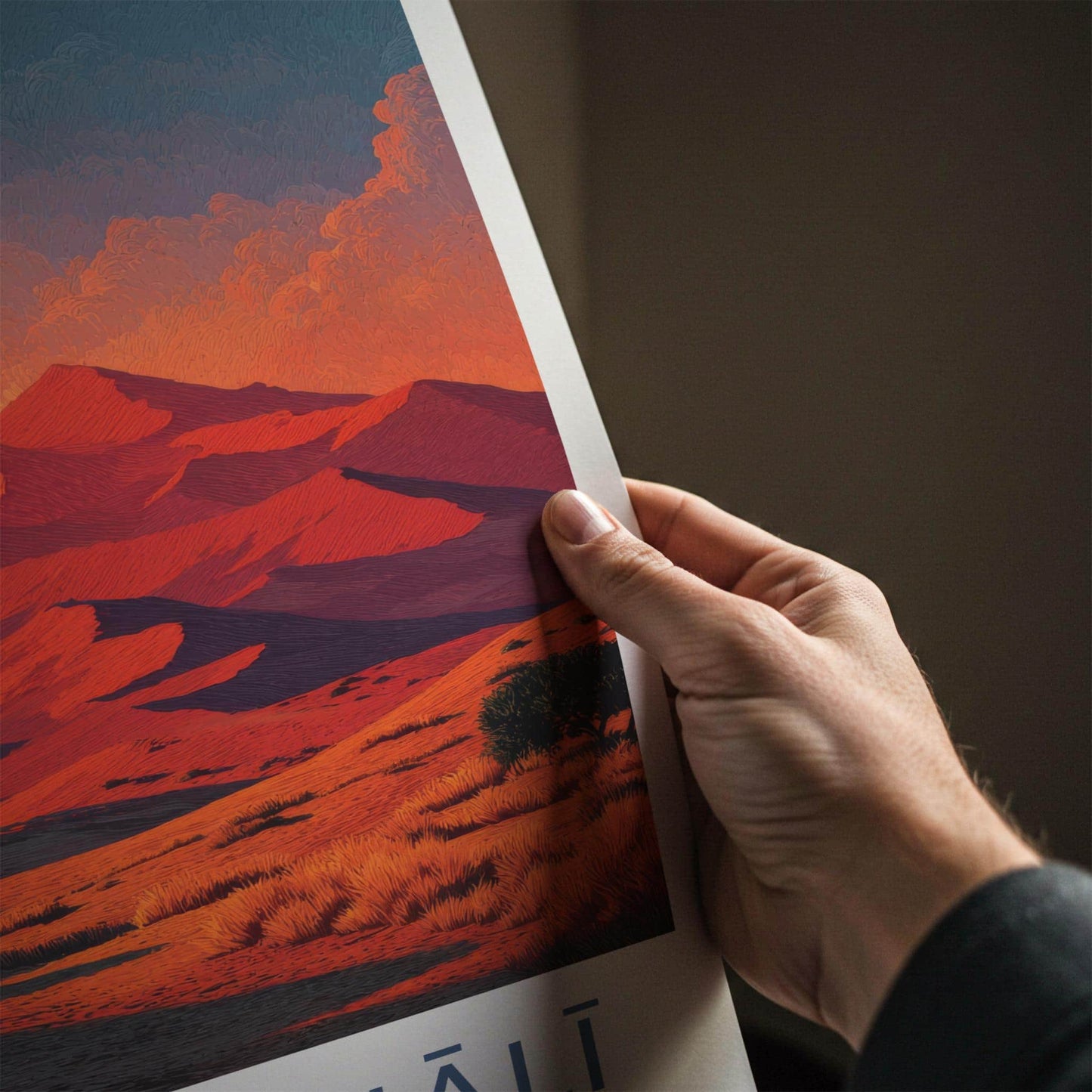 Rub Al Khali Poster - Saudi Arabia Travel Art - Vibrant Desert Sunset Home Decor