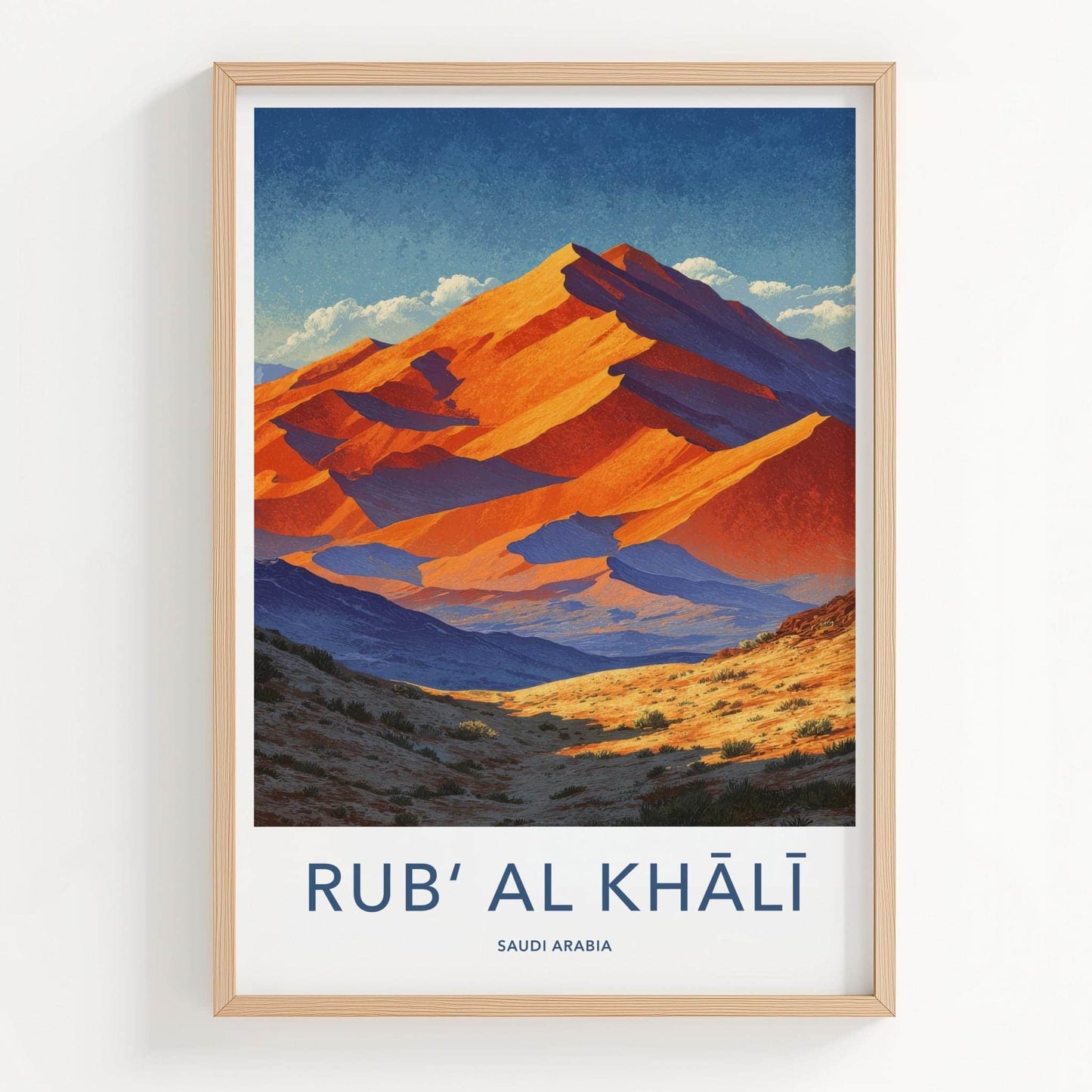 Rub Al Khali Poster - Saudi Arabia Wall Art - Vibrant Desert Dunes Home Decor