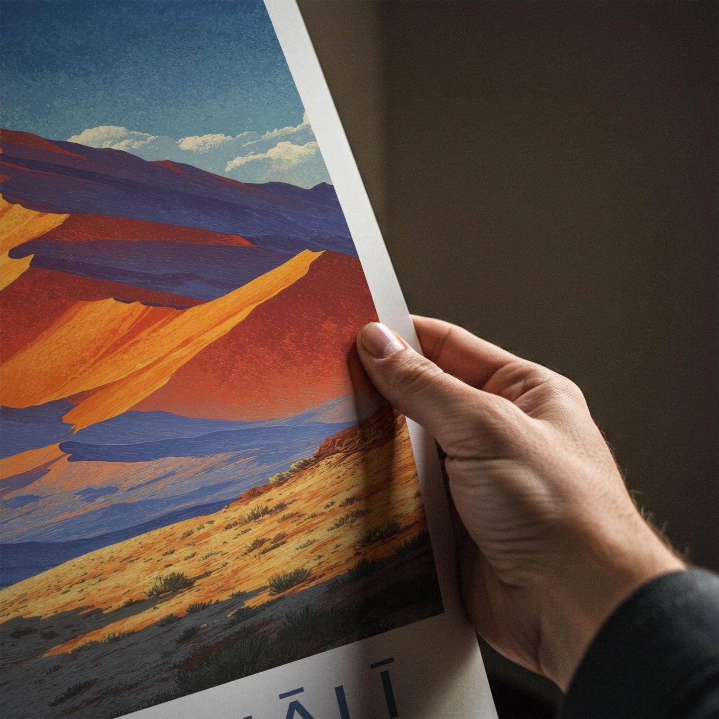 Rub Al Khali Poster - Saudi Arabia Wall Art - Vibrant Desert Dunes Home Decor