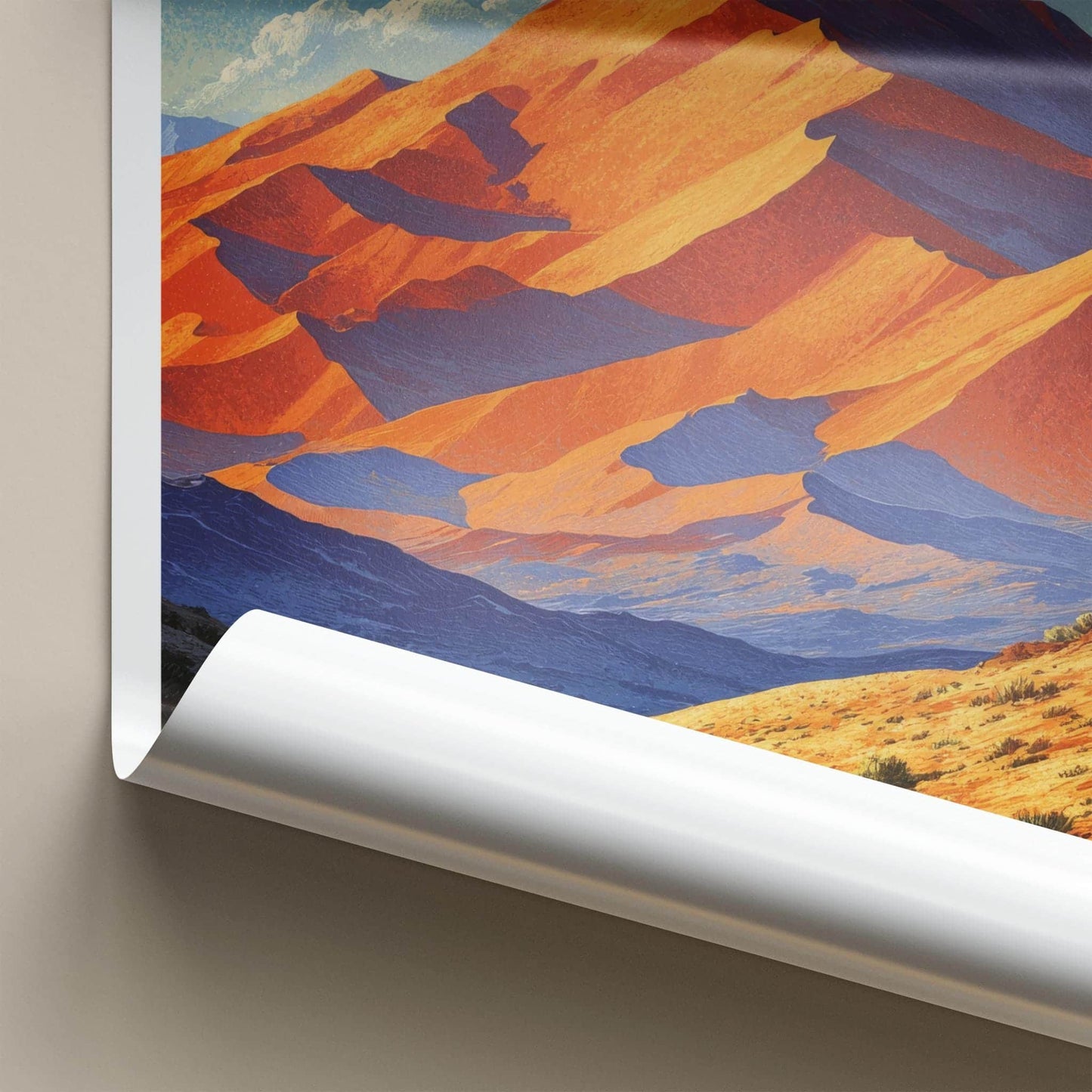 Rub Al Khali Poster - Saudi Arabia Wall Art - Vibrant Desert Dunes Home Decor