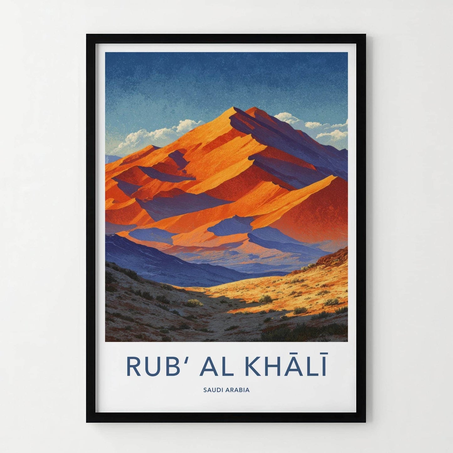 Rub Al Khali Poster - Saudi Arabia Wall Art - Vibrant Desert Dunes Home Decor