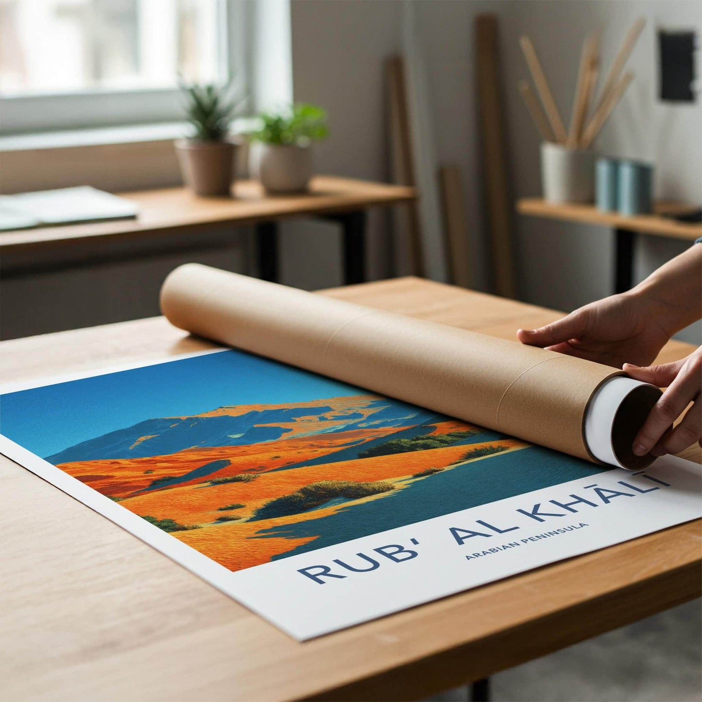Rub Al Khali Poster - Saudi Arabia Wall Art - Vibrant Desert Landscape Gift