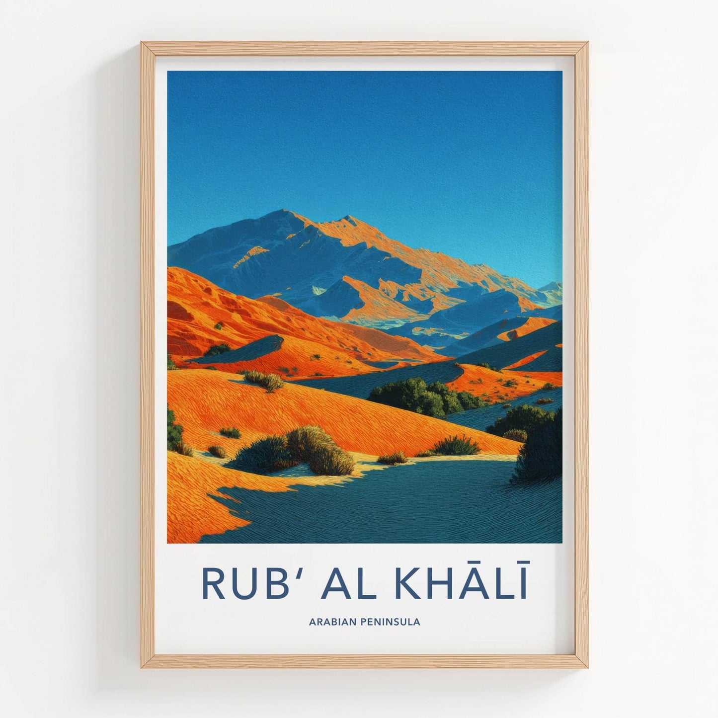 Rub Al Khali Poster - Saudi Arabia Wall Art - Vibrant Desert Landscape Gift