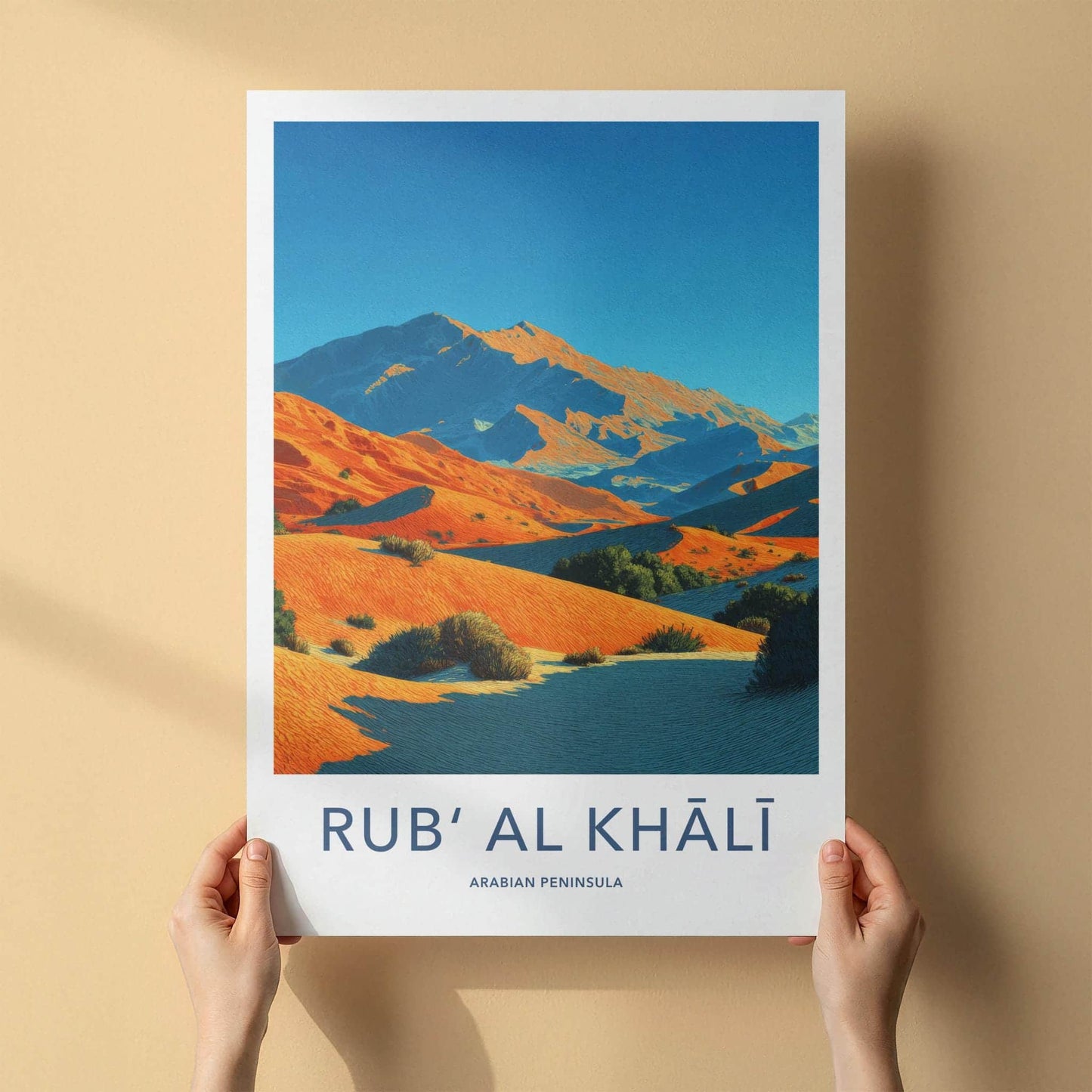 Rub Al Khali Poster - Saudi Arabia Wall Art - Vibrant Desert Landscape Gift