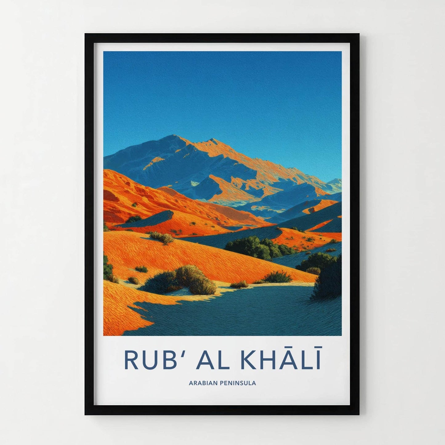 Rub Al Khali Poster - Saudi Arabia Wall Art - Vibrant Desert Landscape Gift