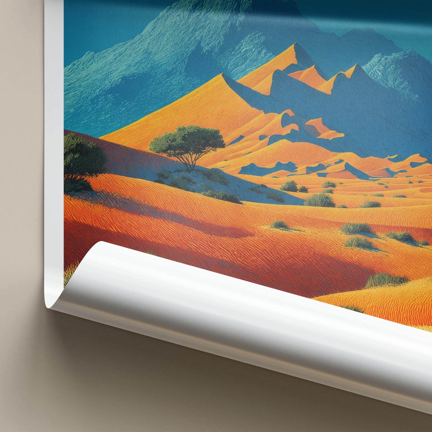 Rub Al Khali Poster - United Arab Emirates Travel Art - Vibrant Desert Landscape Home Decor