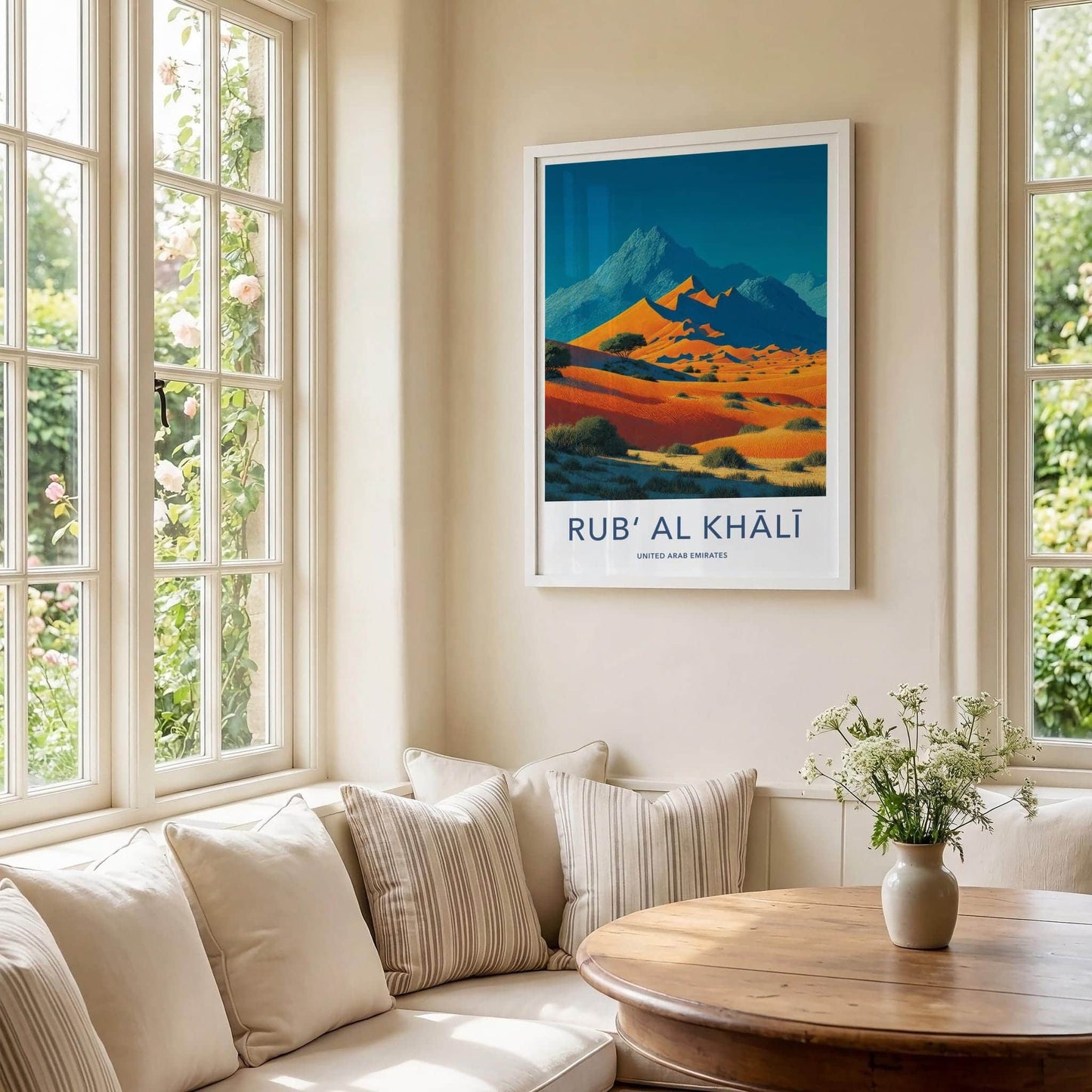 Rub Al Khali Poster - United Arab Emirates Travel Art - Vibrant Desert Landscape Home Decor