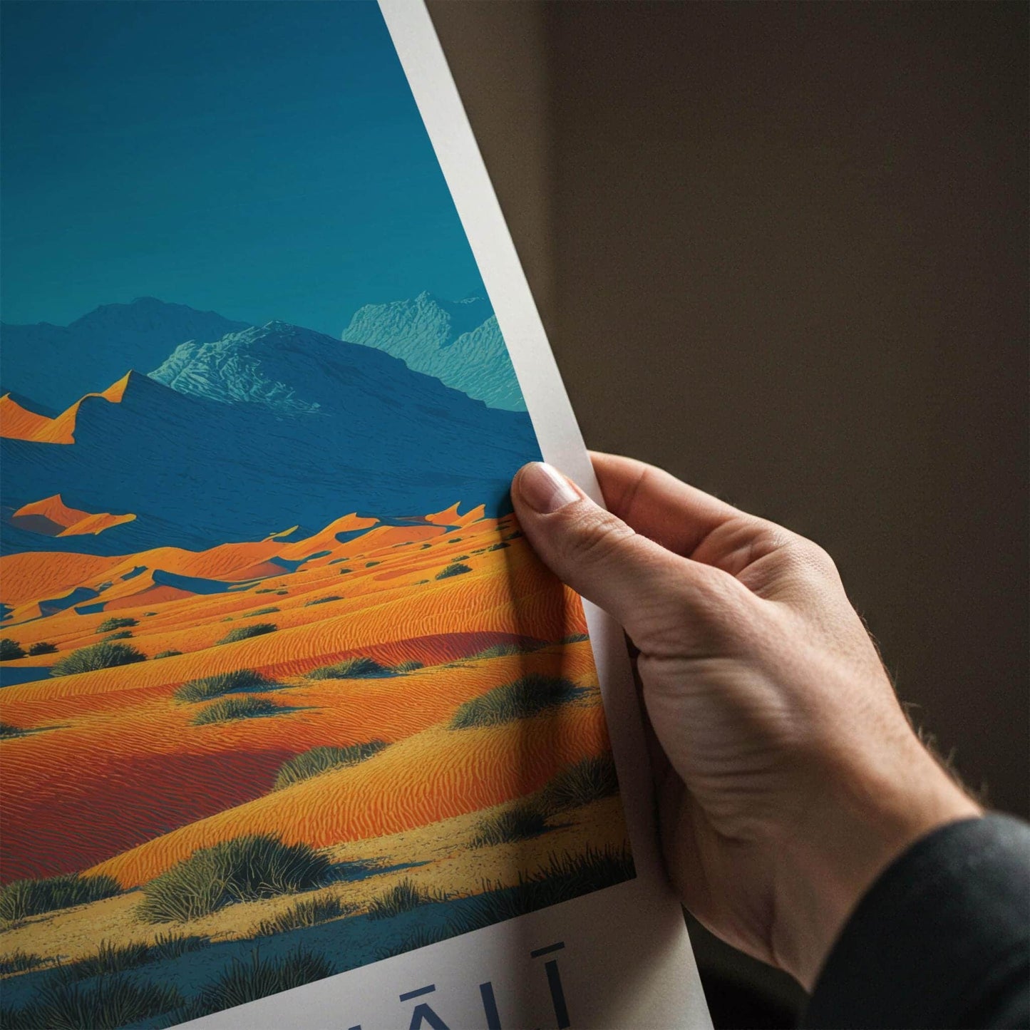 Rub Al Khali Poster - United Arab Emirates Travel Art - Vibrant Desert Landscape Home Decor