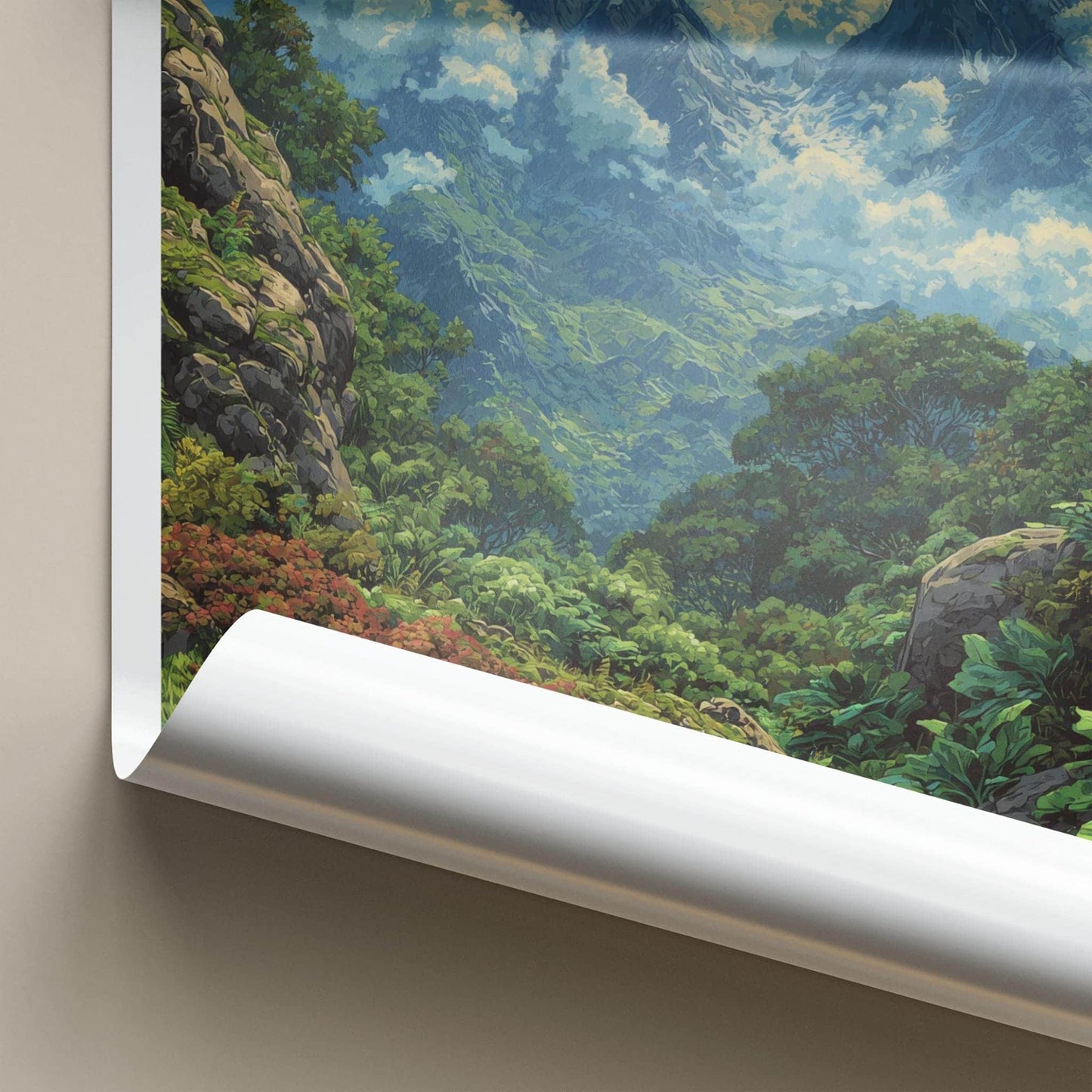 Rwenzori Poster - Uganda Wall Art - Lush Green Mountains Home Decor