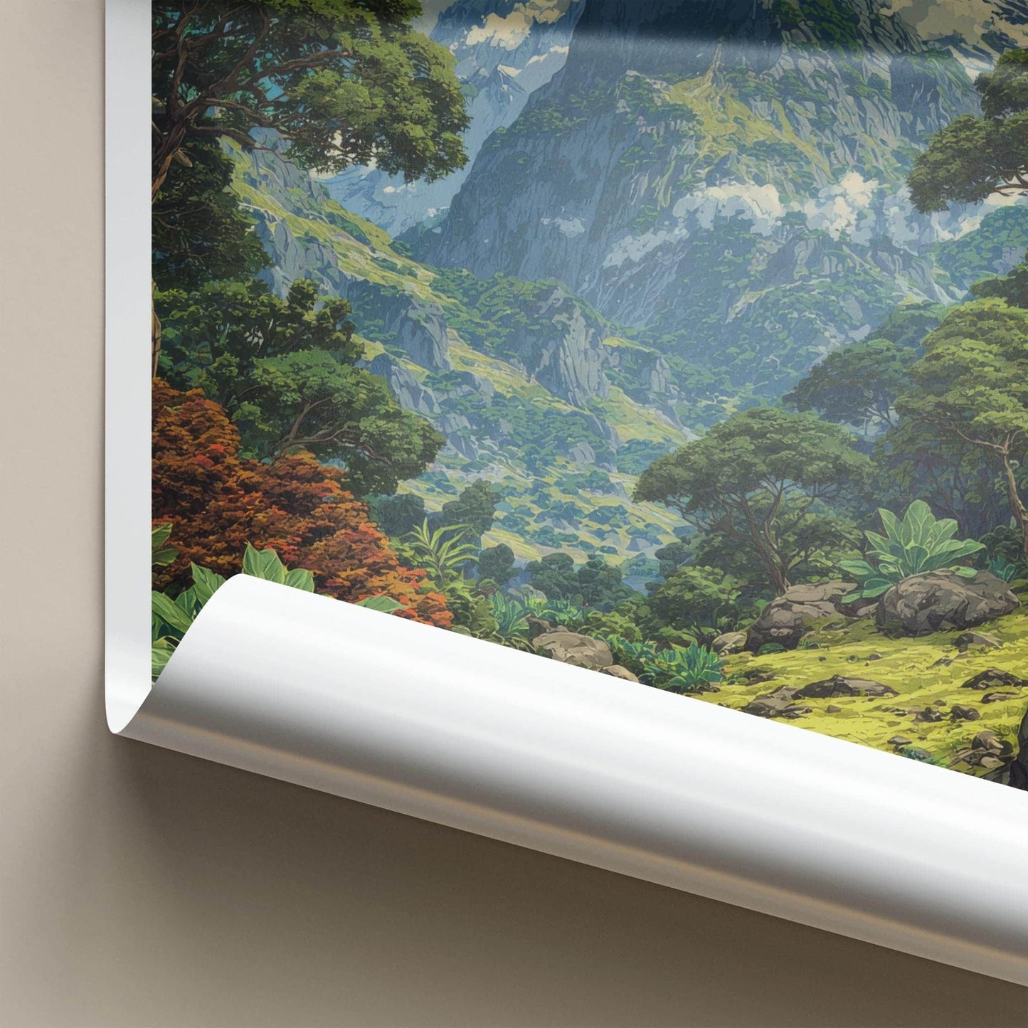 Rwenzori Poster - Uganda Wall Art - Lush Green Valley Home Decor