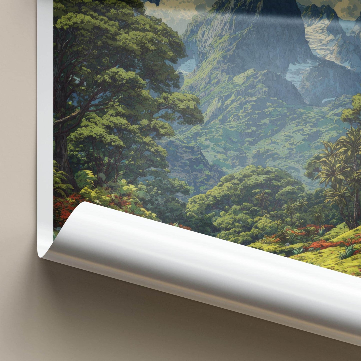 Rwenzori Poster - Uganda Wall Art - Tropical Mountain Landscape Home Decor