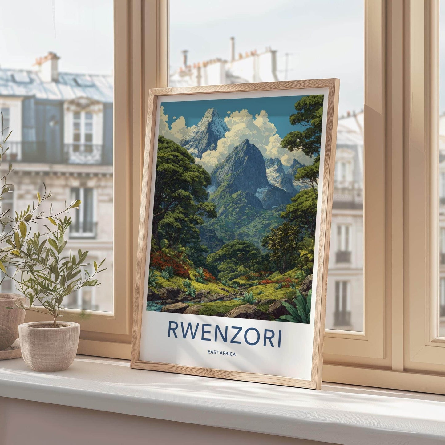 Rwenzori Poster - Uganda Wall Art - Tropical Mountain Landscape Home Decor