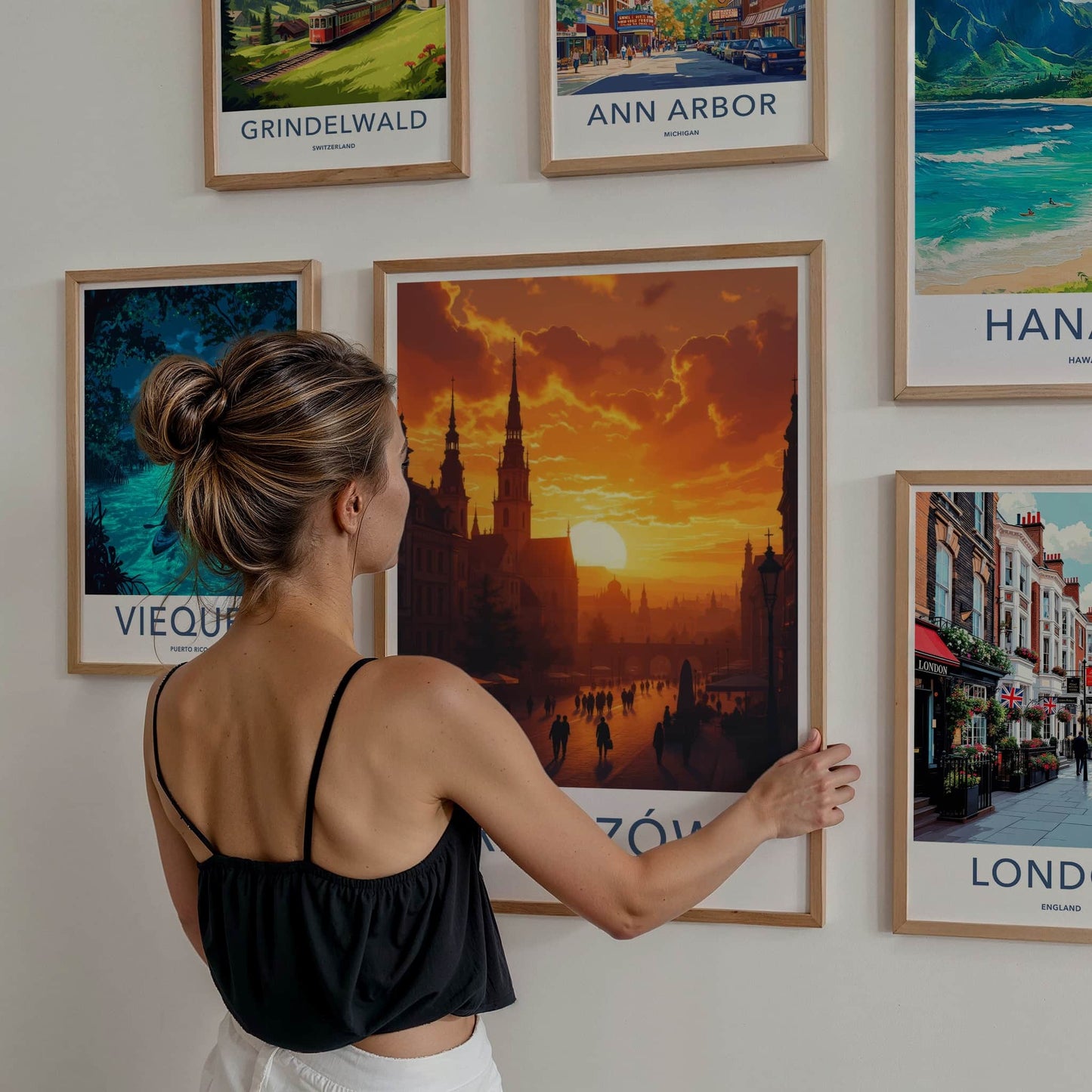 Rzeszow Poster - Poland Travel Art - Cityscape Sunset Glow Home Decor