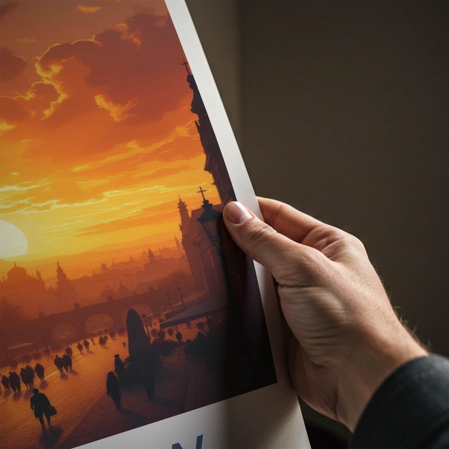 Rzeszow Poster - Poland Travel Art - Cityscape Sunset Glow Home Decor