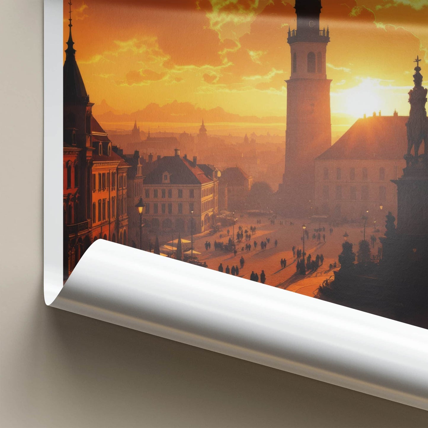 Rzeszow Poster - Poland Travel Art - Historic Town Square Home Decor