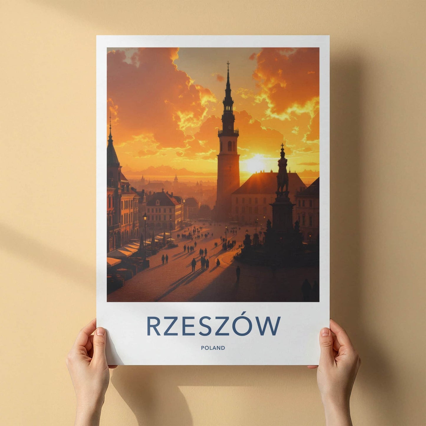 Rzeszow Poster - Poland Travel Art - Historic Town Square Home Decor