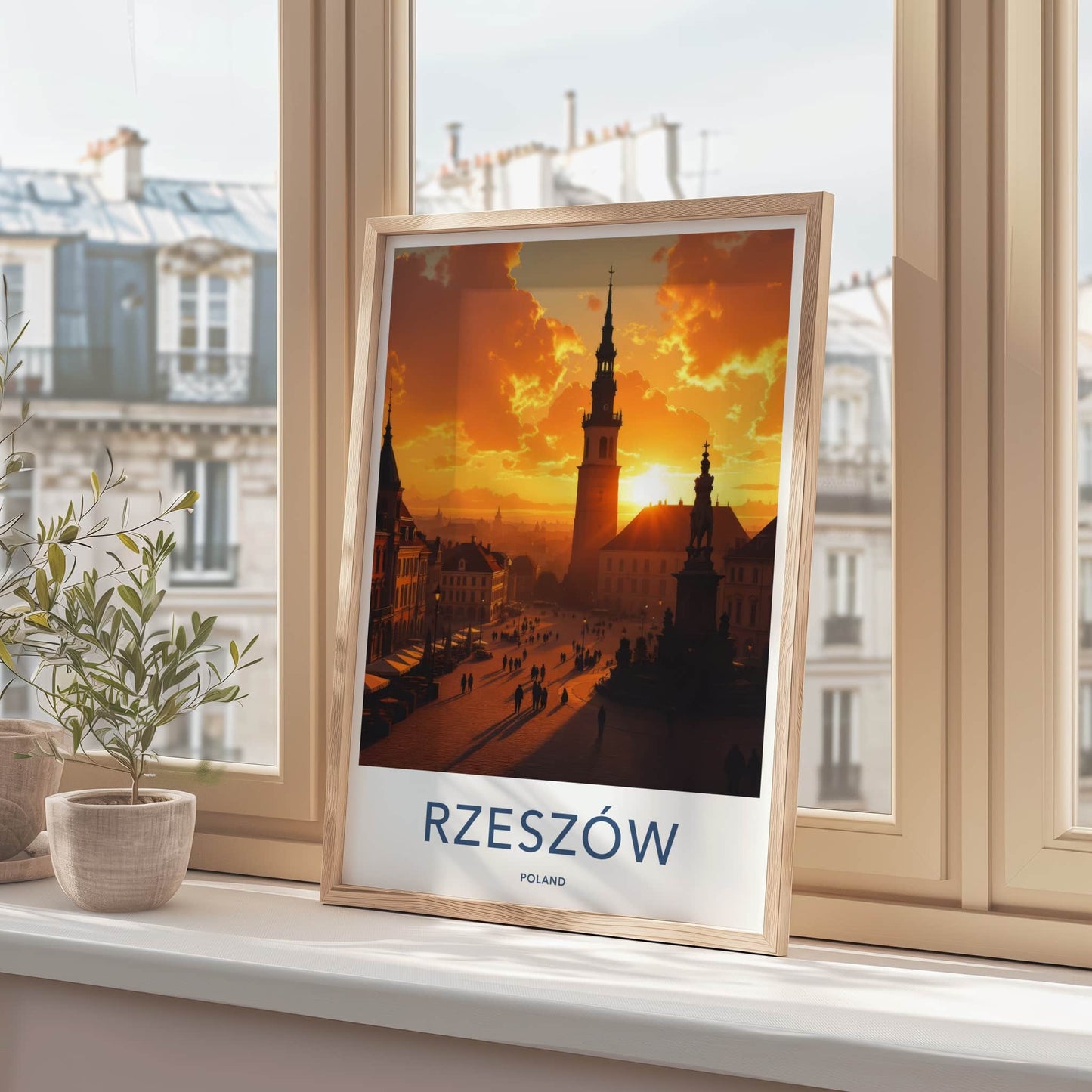 Rzeszow Poster - Poland Travel Art - Historic Town Square Home Decor