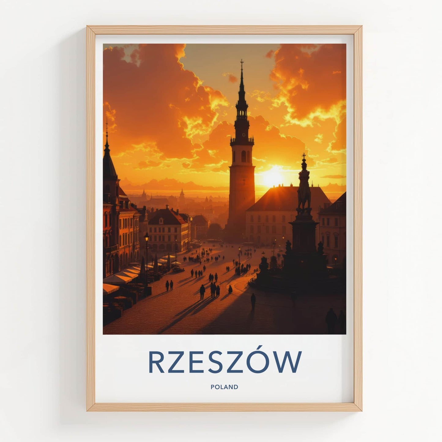 Rzeszow Poster - Poland Travel Art - Historic Town Square Home Decor