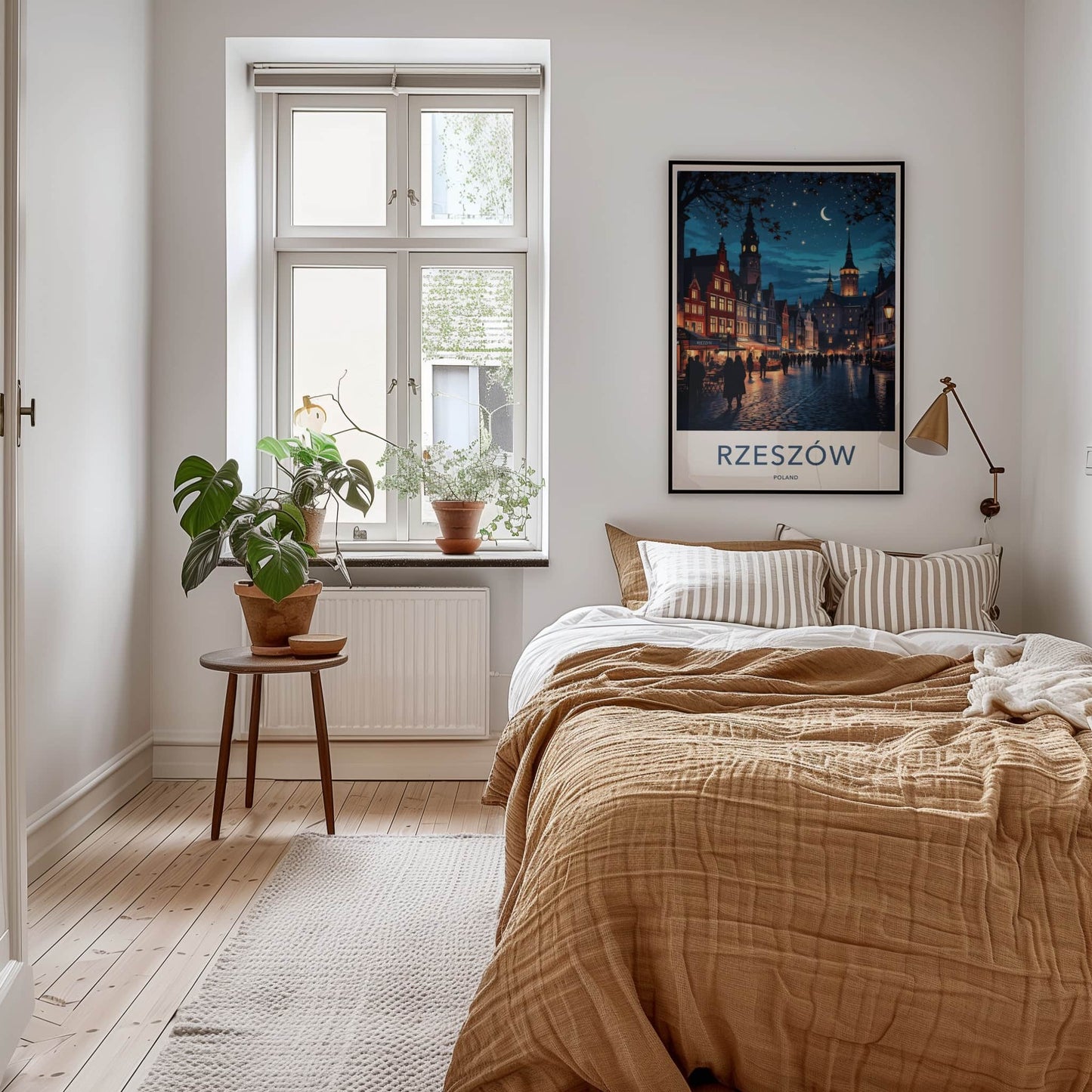 Rzeszow Poster - Poland Travel Art - Starry Night City Home Decor