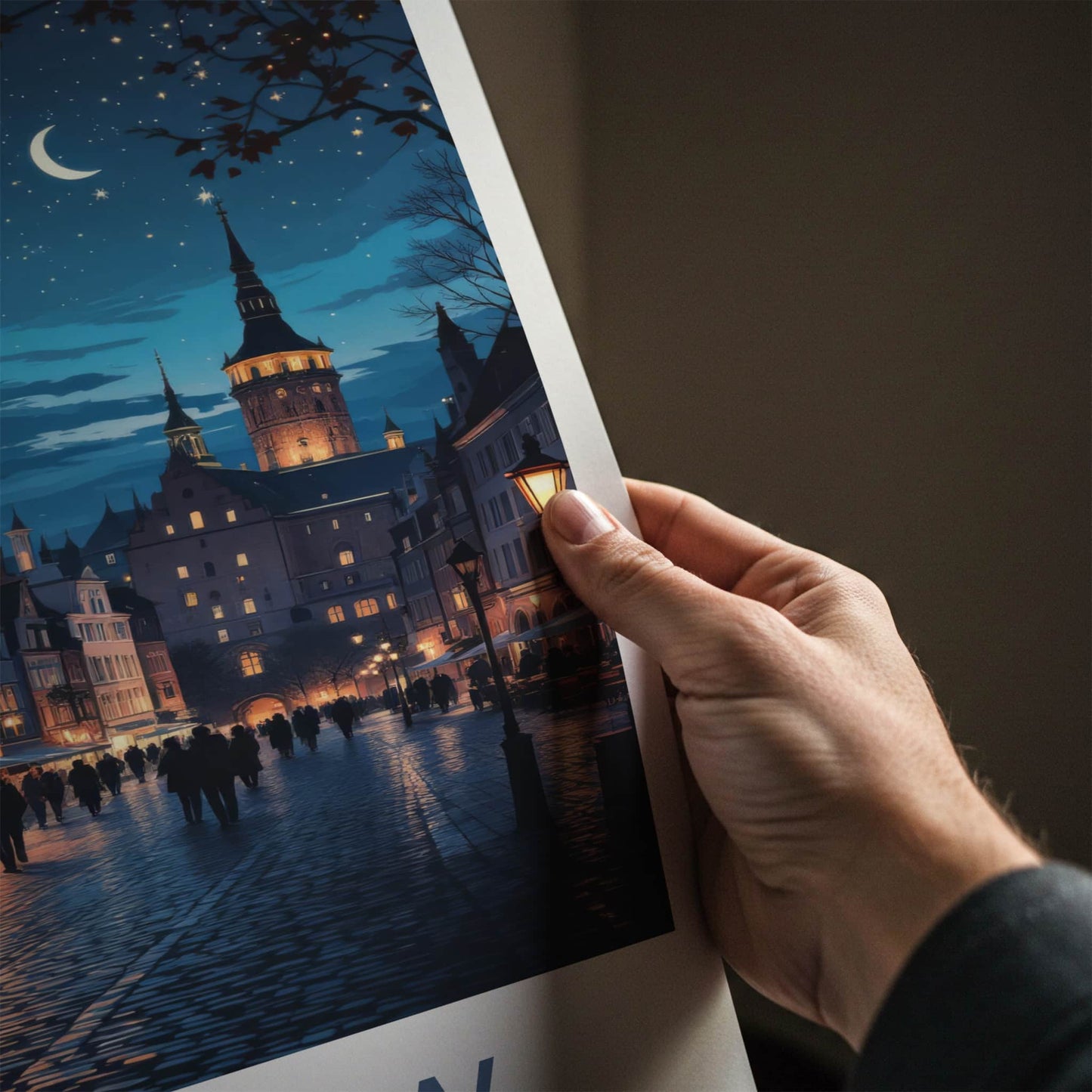 Rzeszow Poster - Poland Travel Art - Starry Night City Home Decor