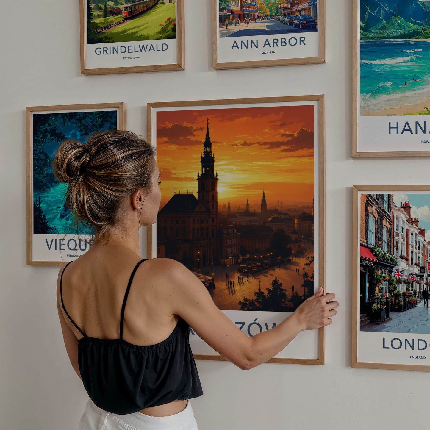 Rzeszow Poster - Poland Travel Art - Twilight Cityscape Scene Wall Decor