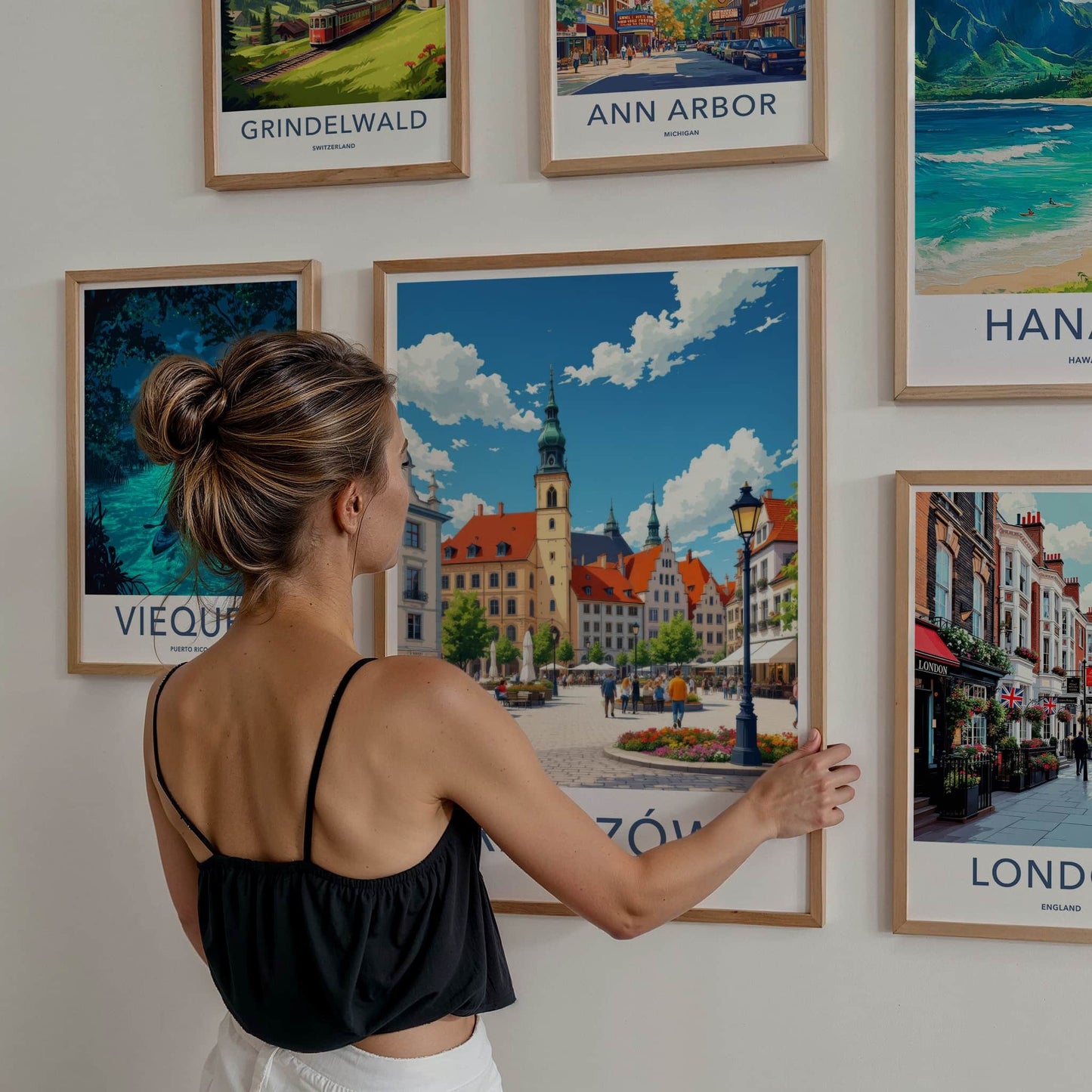 Rzeszow Poster - Poland Travel Art - Vibrant Market Square Wall Decor