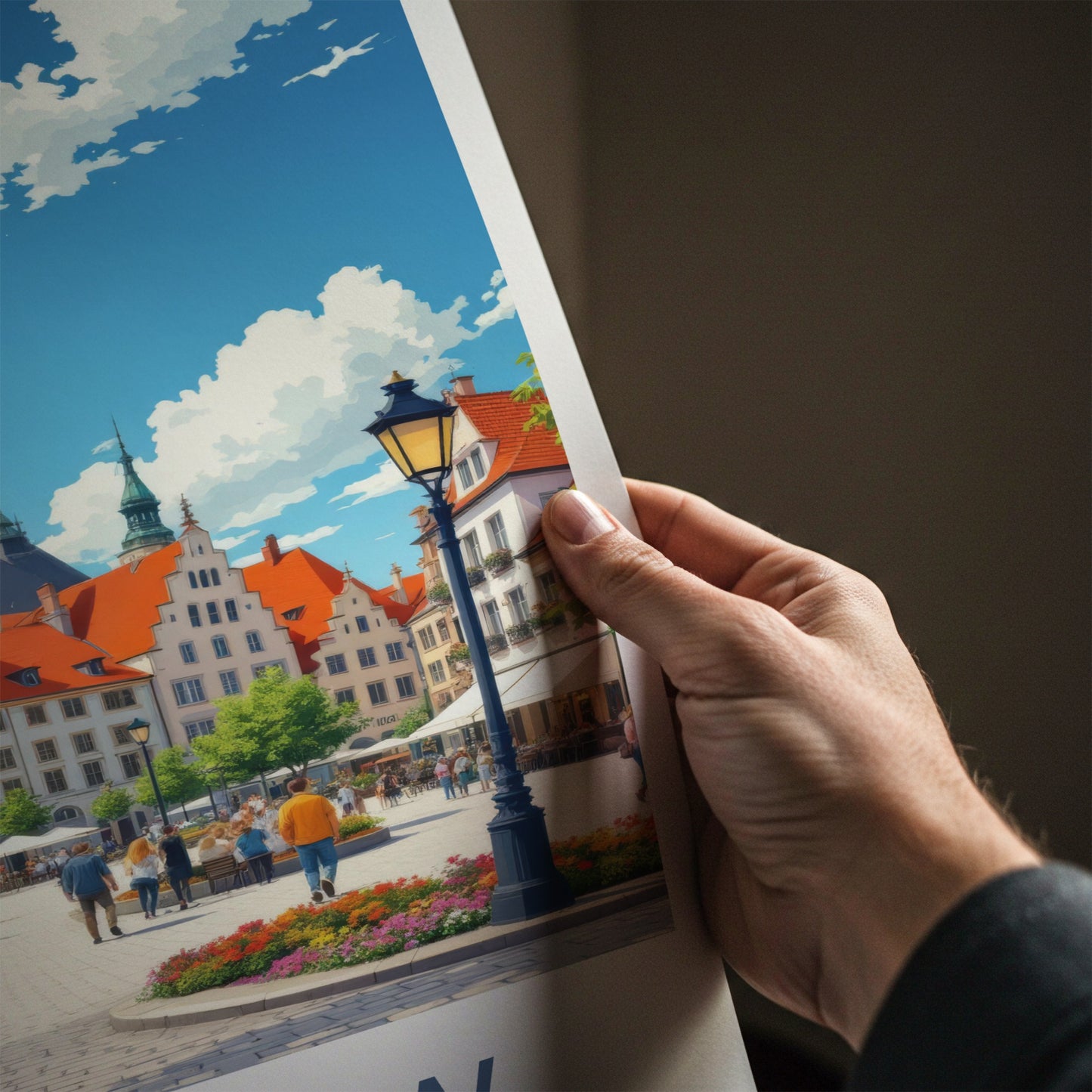 Rzeszow Poster - Poland Travel Art - Vibrant Market Square Wall Decor