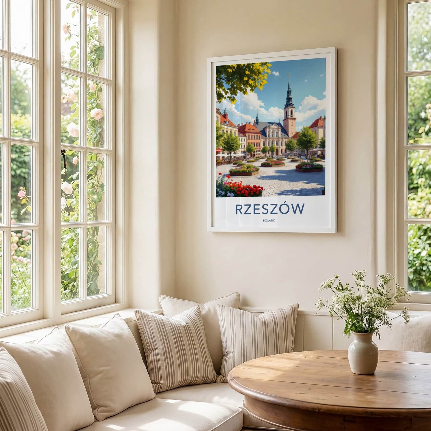 Rzeszow Poster - Poland Travel Art - Vibrant Square Spire Wall Decor