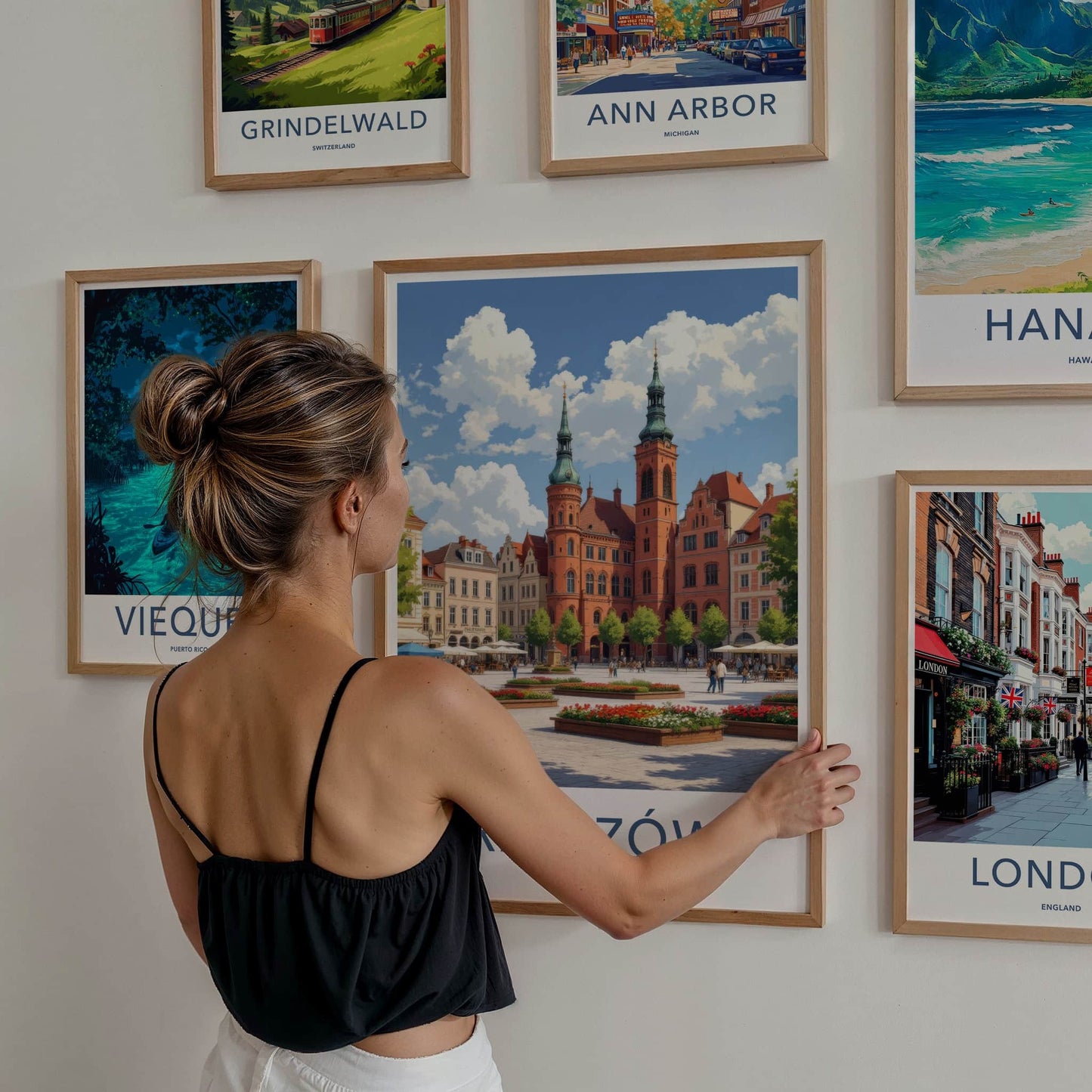 Rzeszow Poster - Poland Travel Print - Grand Market Square Gallery Art