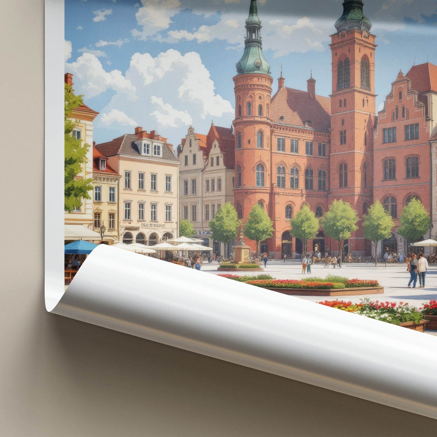 Rzeszow Poster - Poland Travel Print - Grand Market Square Gallery Art