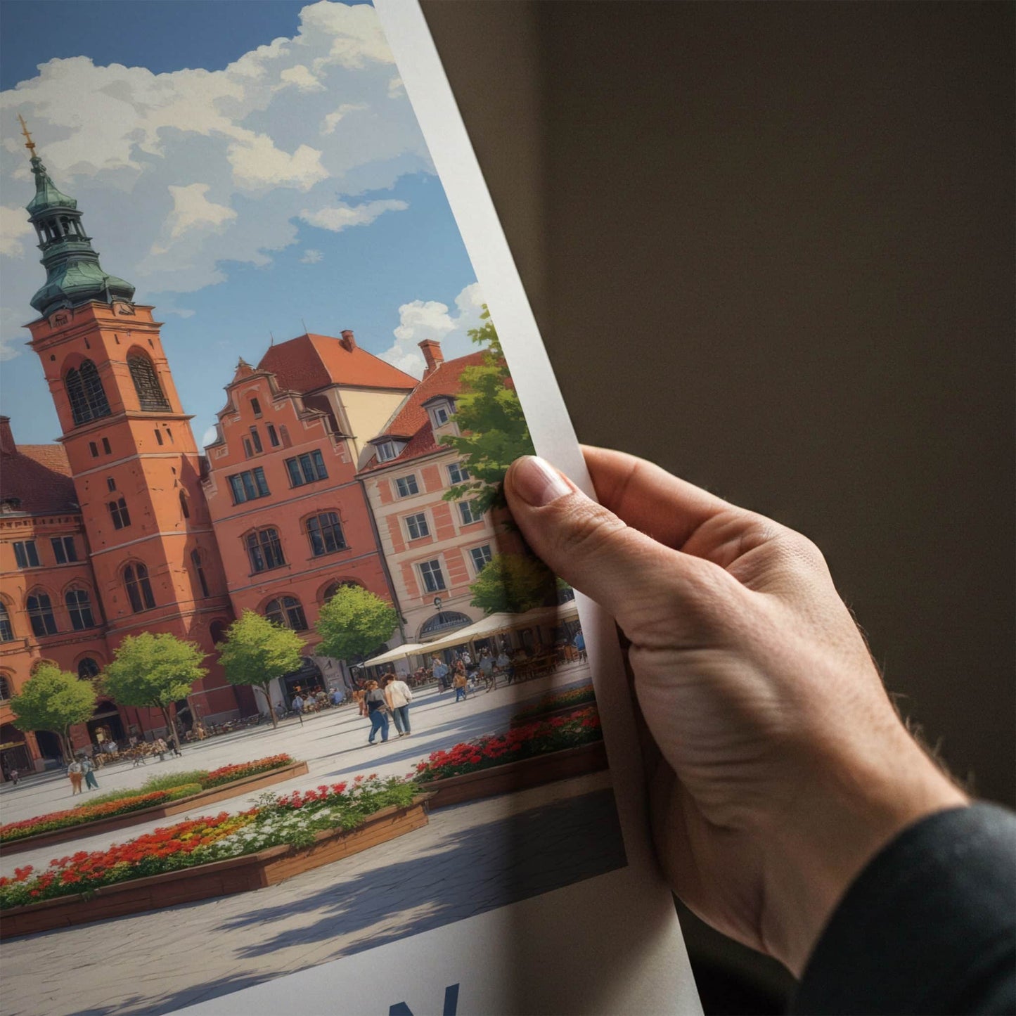 Rzeszow Poster - Poland Travel Print - Grand Market Square Gallery Art