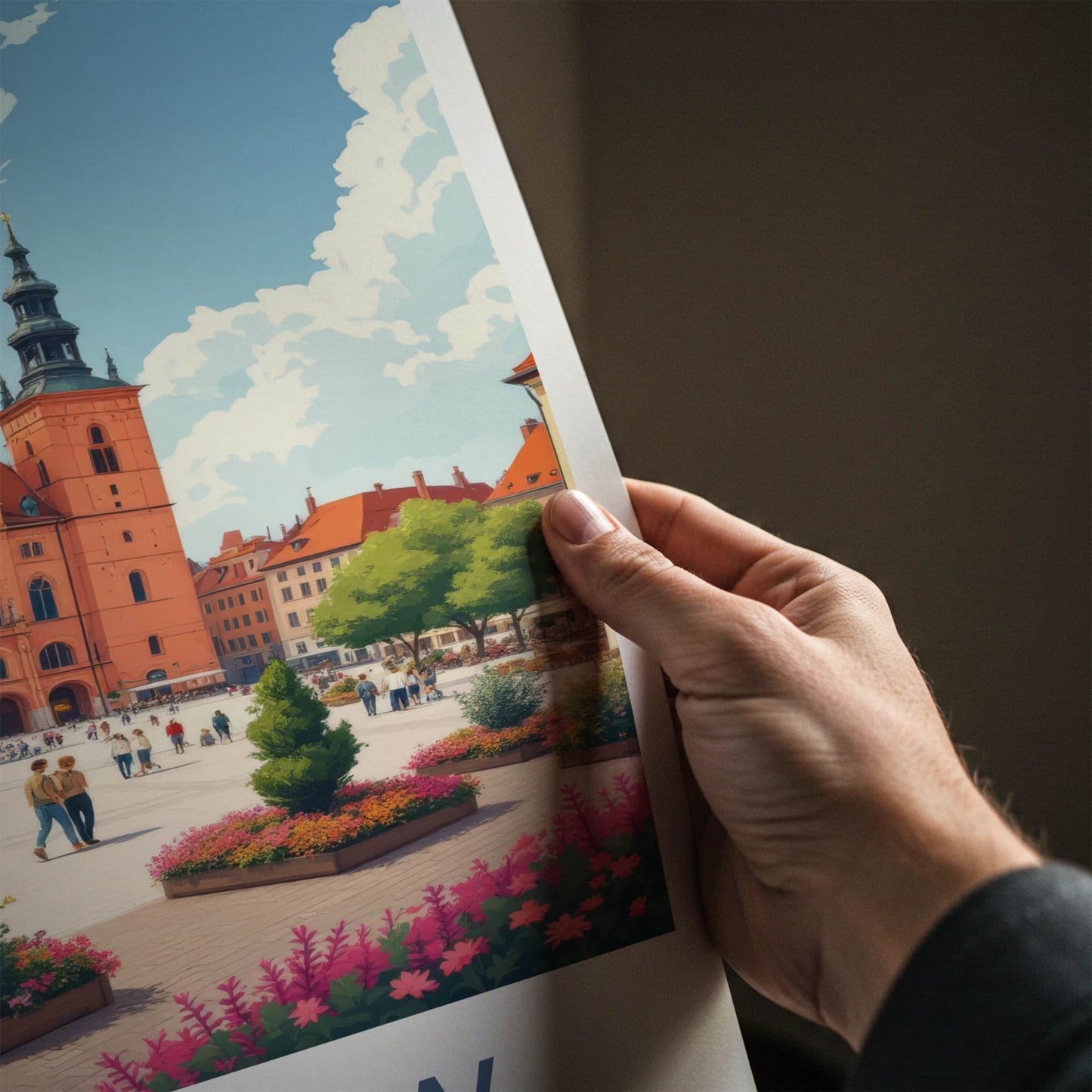 Rzeszow Poster - Poland Travel Print - Historic Town Square Home Decor