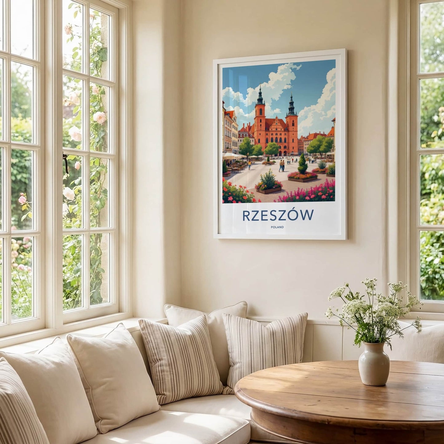 Rzeszow Poster - Poland Travel Print - Historic Town Square Home Decor