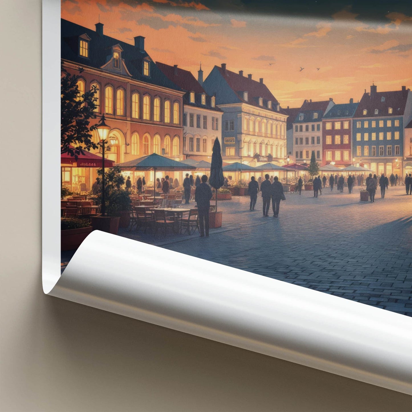 Rzeszow Poster - Poland Travel Print - Starry Evening Square Home Decor