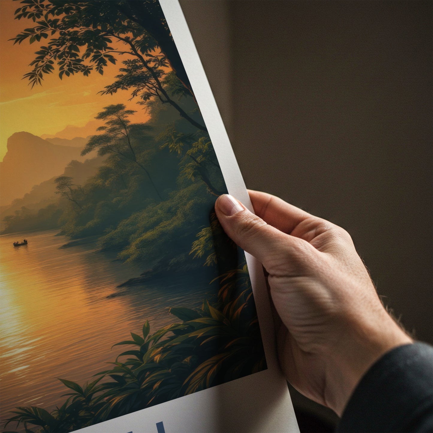 Sabah Poster - Malaysia Travel Art - Jungle River Sunset Home Decor