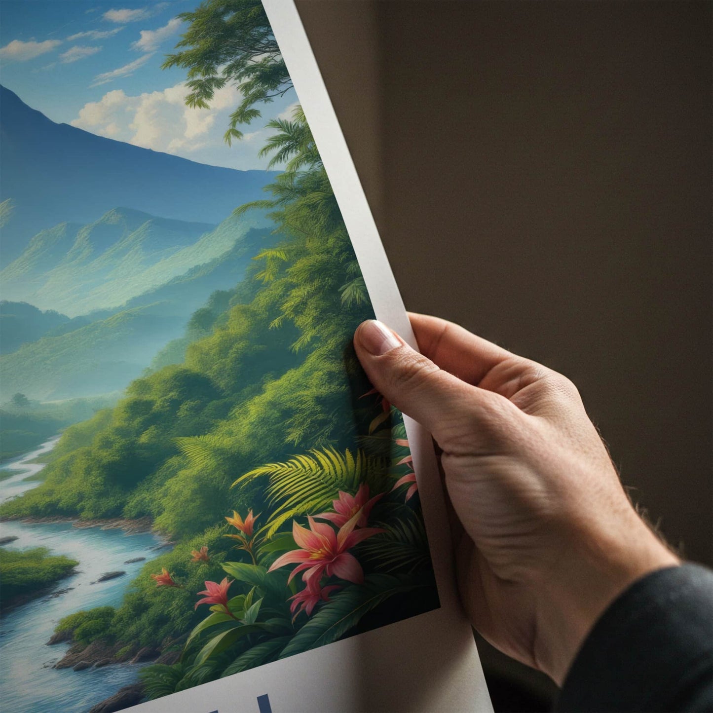 Sabah Poster - Malaysia Travel Art - Sunrise Mountain Stream Wall Decor