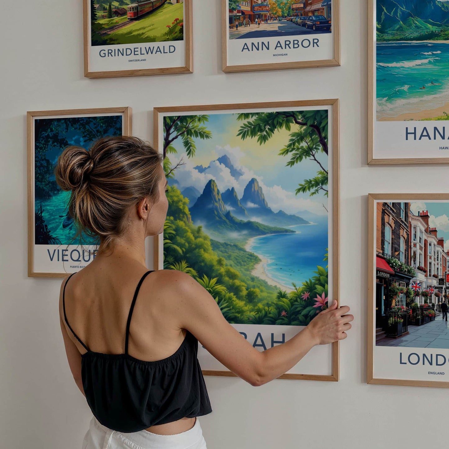 Sabah Poster - Malaysia Travel Art - Tropical Coastal Landscape Home Decor