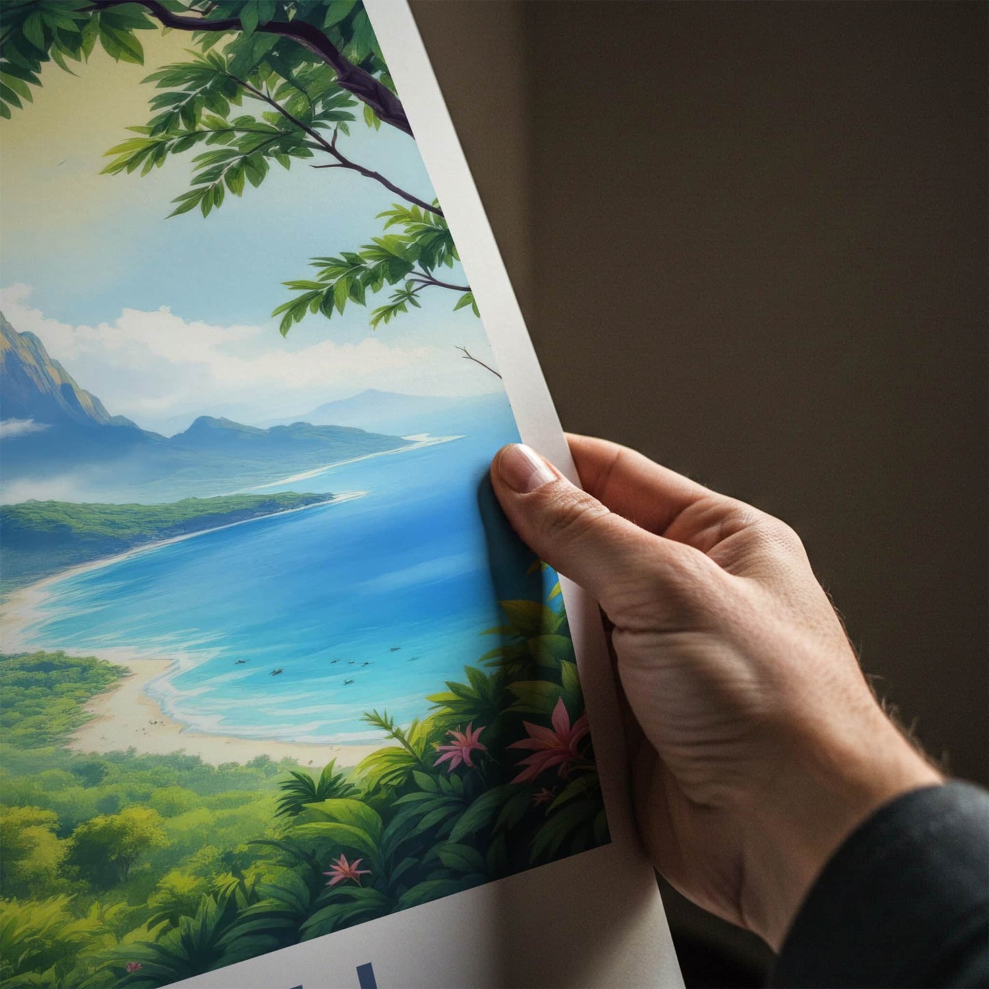 Sabah Poster - Malaysia Travel Art - Tropical Coastal Landscape Home Decor