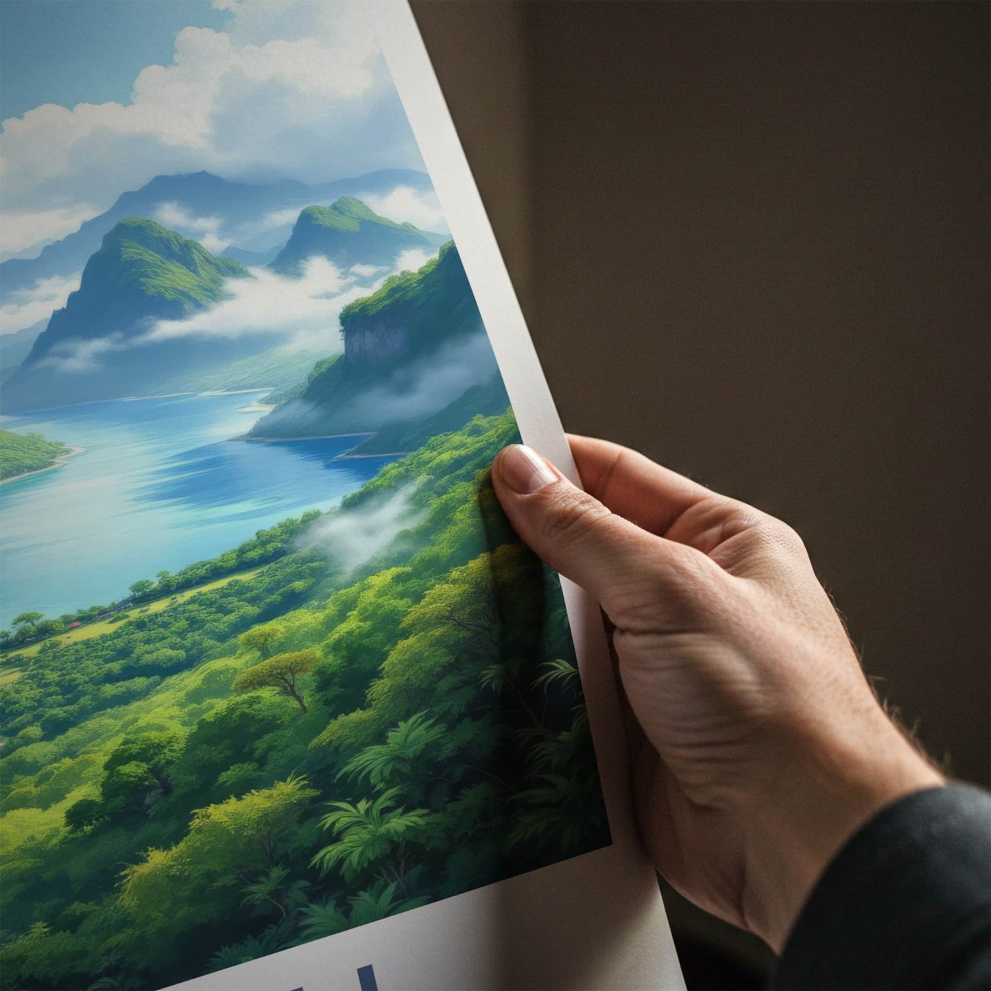 Sabah Poster - Malaysia Travel Art - Verdant Mountain River Home Decor