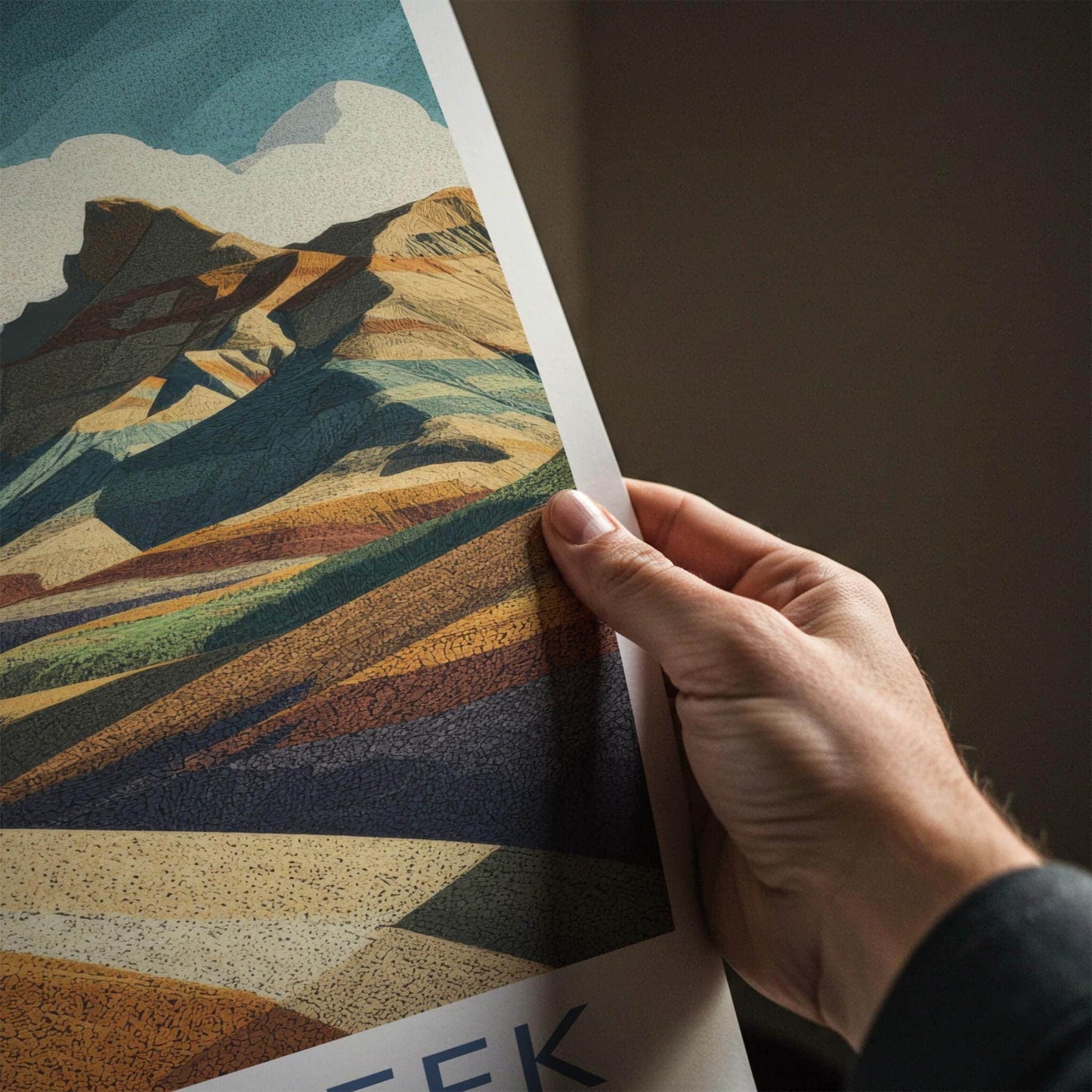 Sage Creek Poster - South Dakota Art Print - Layered Badlands Vista Wall Decor