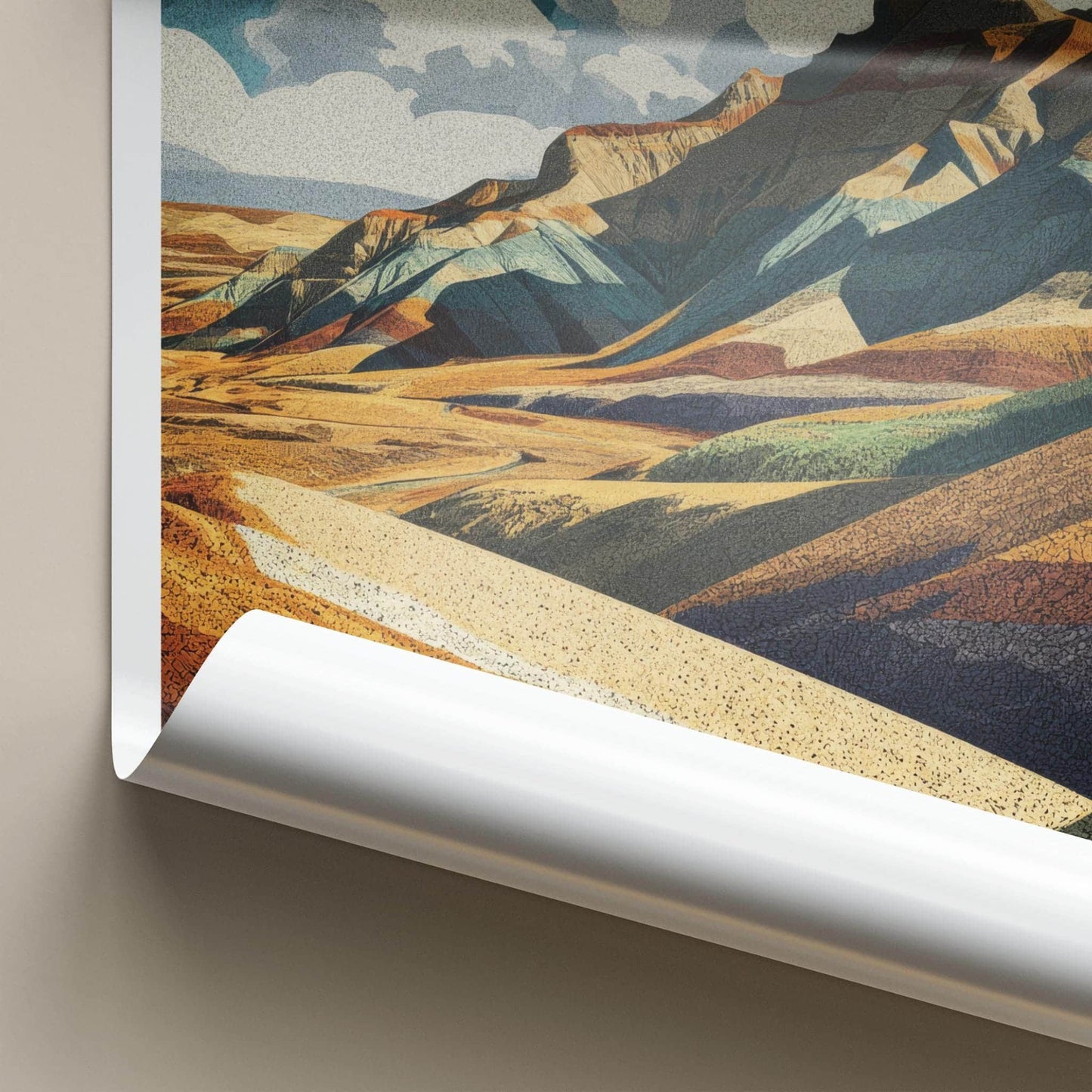 Sage Creek Poster - South Dakota Art Print - Layered Badlands Vista Wall Decor