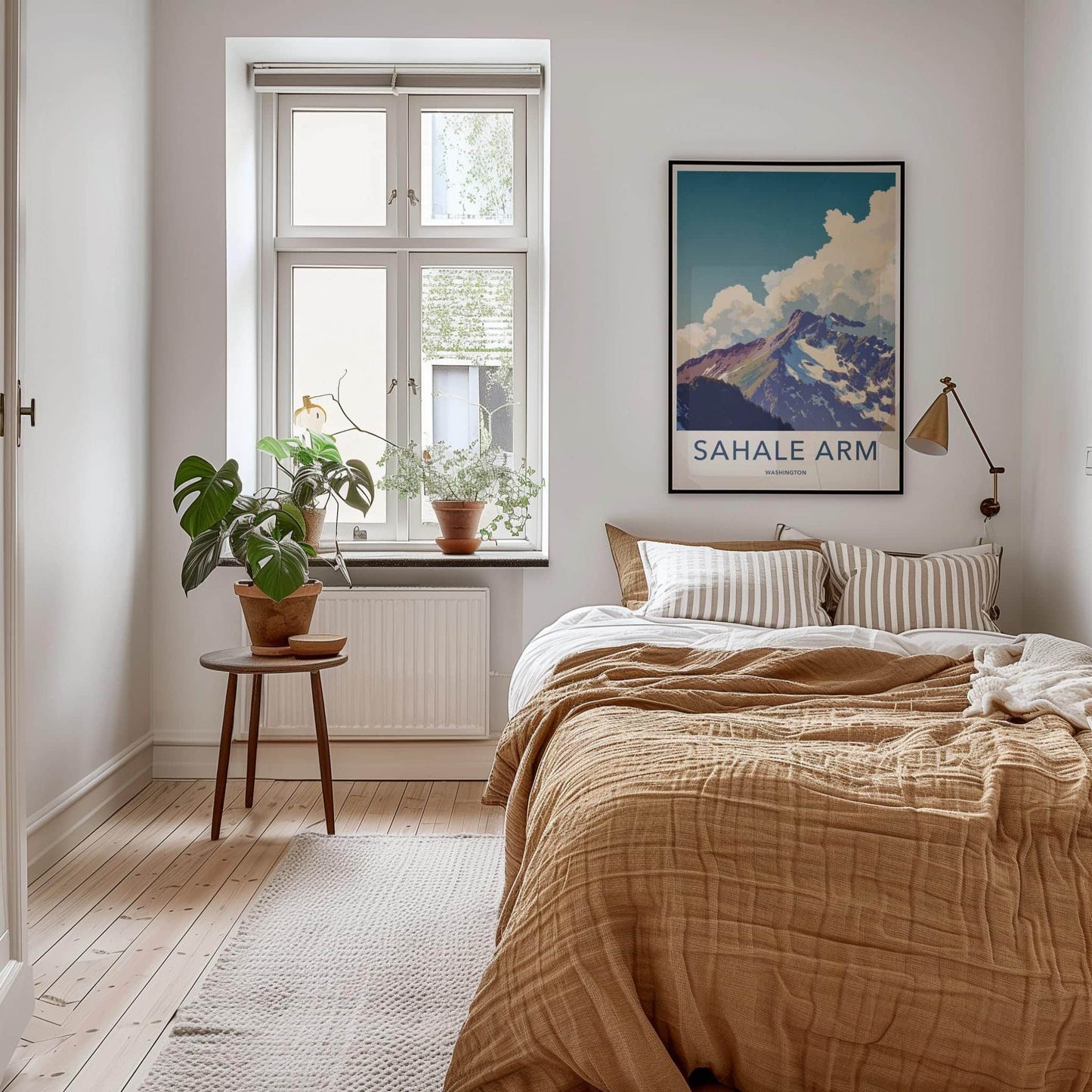 Sahale Arm Poster - Washington Travel Art - Snowy Mountain Peaks Home Decor