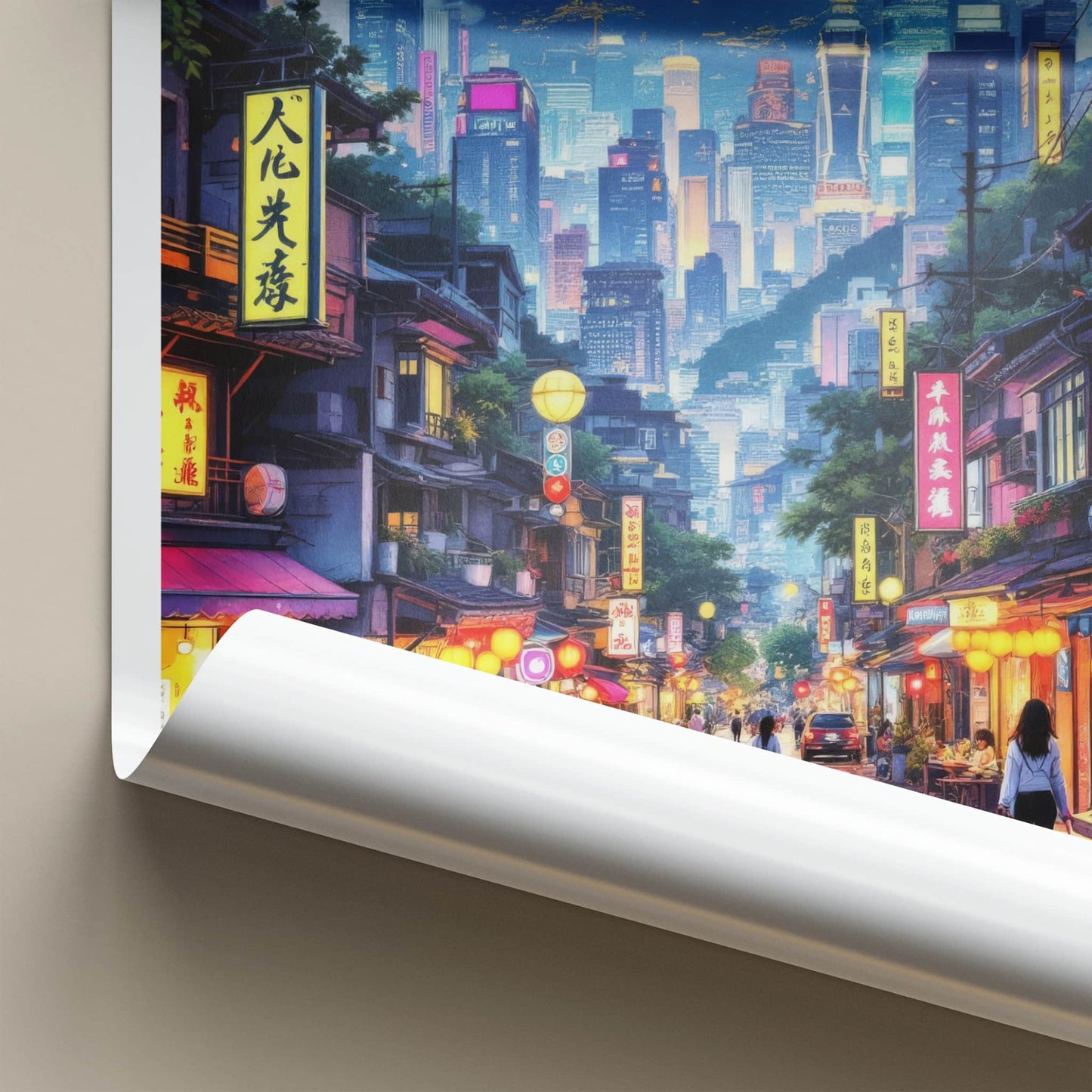 Sai Ying Pun Poster - Hong Kong Travel Art - Vibrant City Street Home Decor