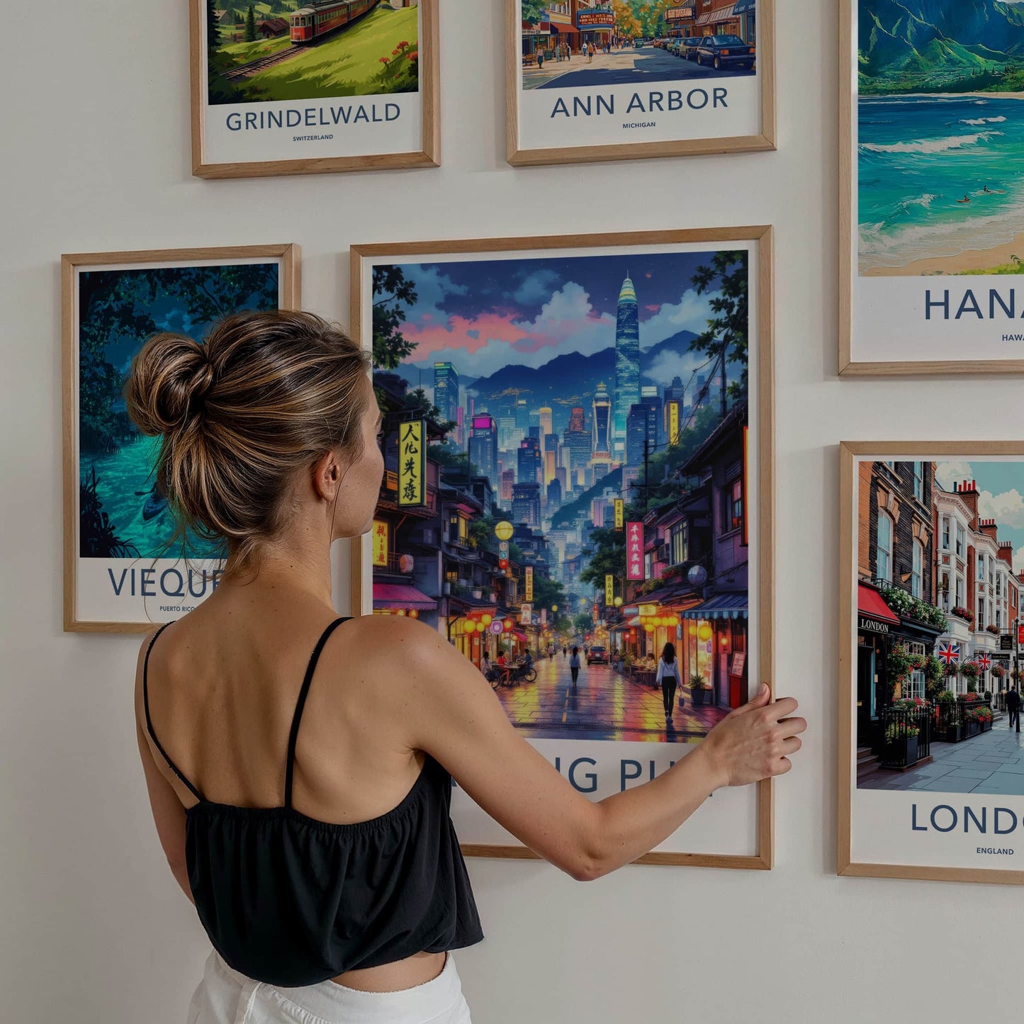 Sai Ying Pun Poster - Hong Kong Travel Art - Vibrant City Street Home Decor