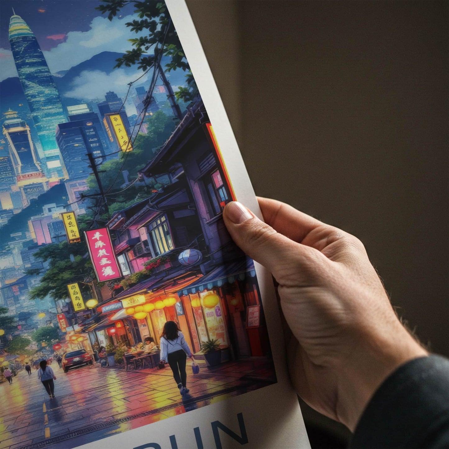 Sai Ying Pun Poster - Hong Kong Travel Art - Vibrant City Street Home Decor