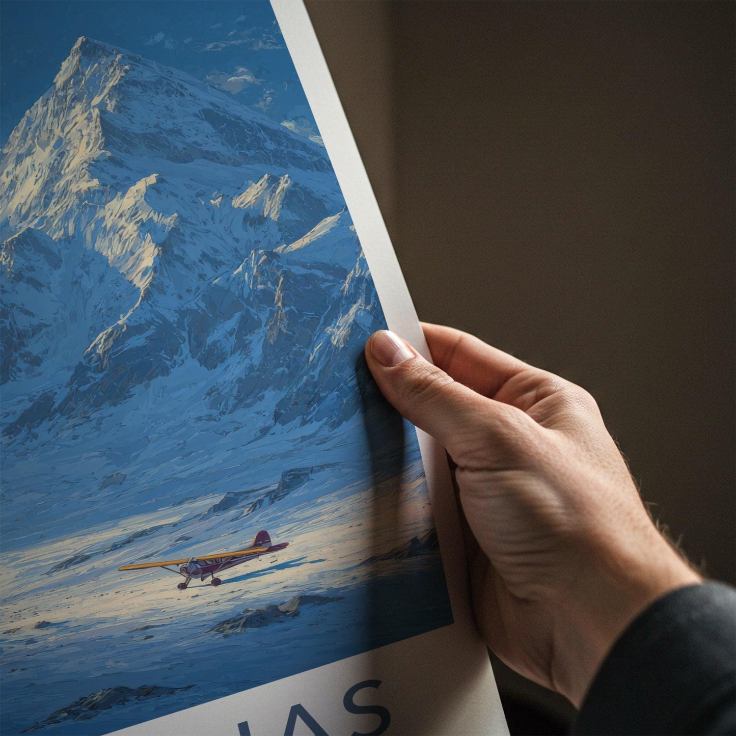 Saint Elias Poster - Alaska Travel Art - Plane Snowy Peaks Home Decor